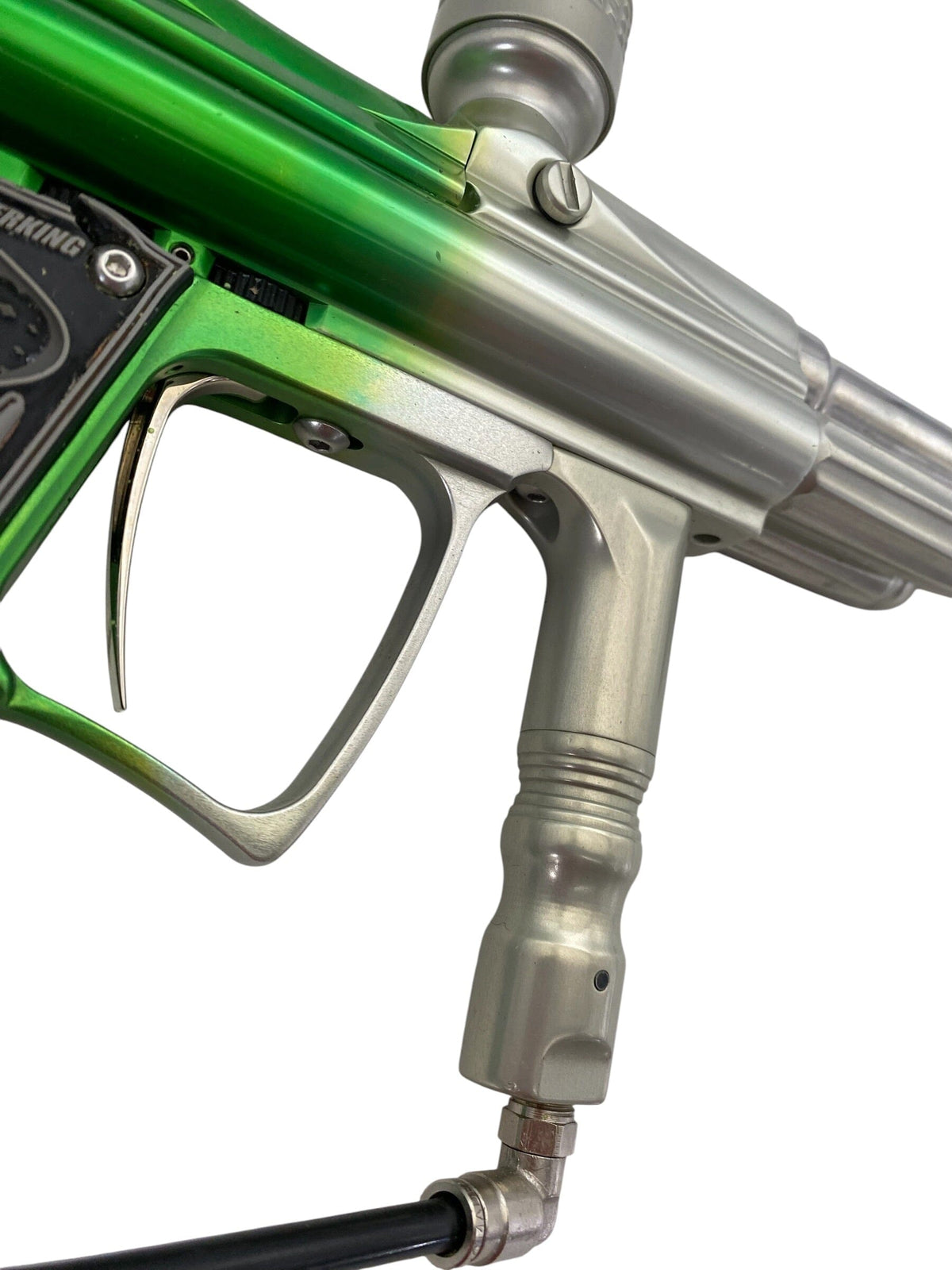Used Angel A4 Paintball Gun Clear to Green Fade Paintball Gun from CPXBrosPaintball Buy/Sell/Trade Paintball Markers, New Paintball Guns, Paintball Hoppers, Paintball Masks, and Hormesis Headbands