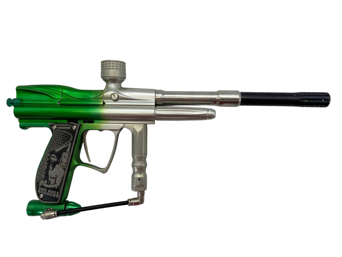Used Angel A4 Paintball Gun Clear to Green Fade Paintball Gun from CPXBrosPaintball Buy/Sell/Trade Paintball Markers, New Paintball Guns, Paintball Hoppers, Paintball Masks, and Hormesis Headbands