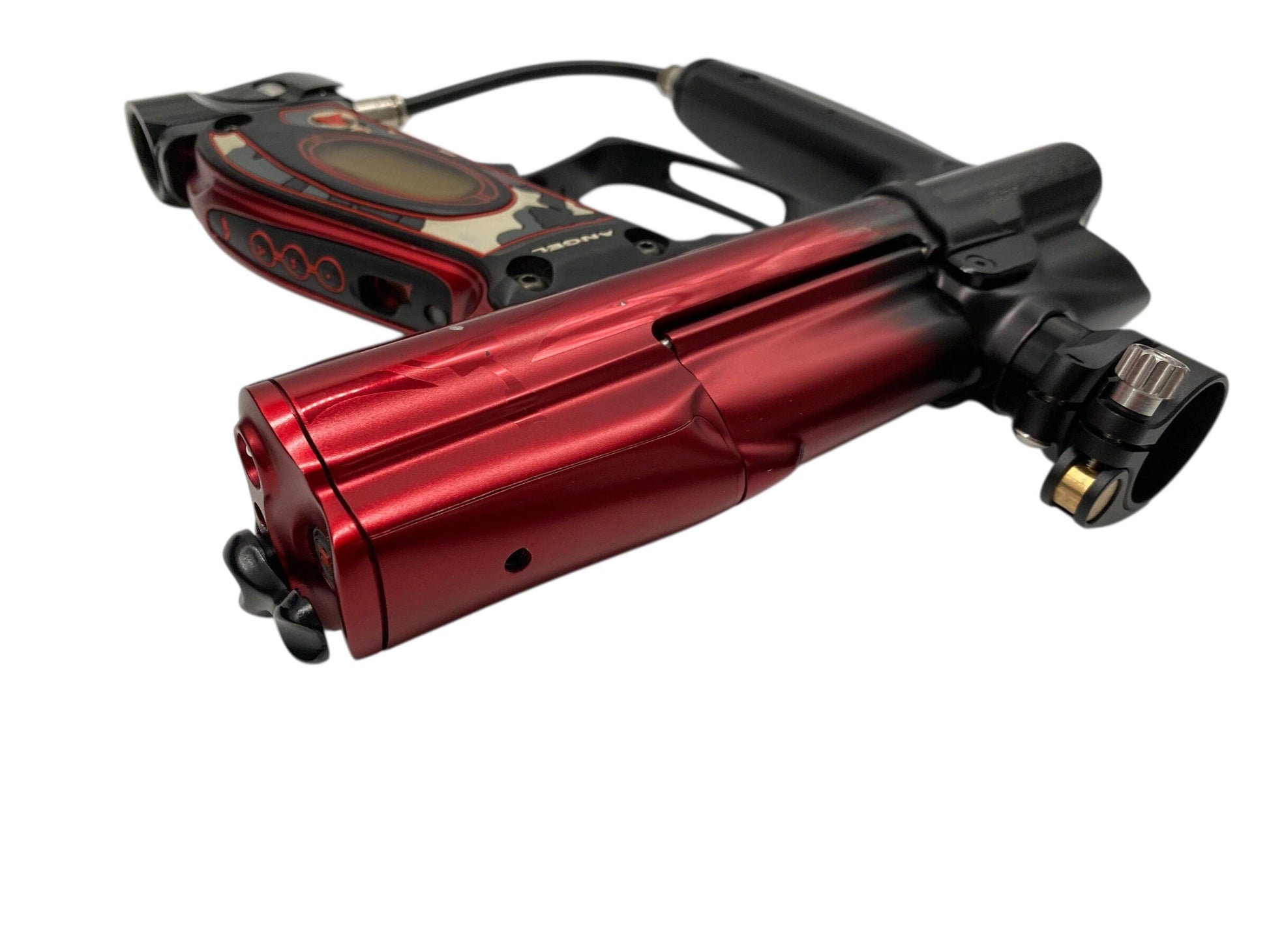 Used Angel Speed 06 Paintball Gun Black/Red Fade Paintball Gun from CPXBrosPaintball Buy/Sell/Trade Paintball Markers, New Paintball Guns, Paintball Hoppers, Paintball Masks, and Hormesis Headbands