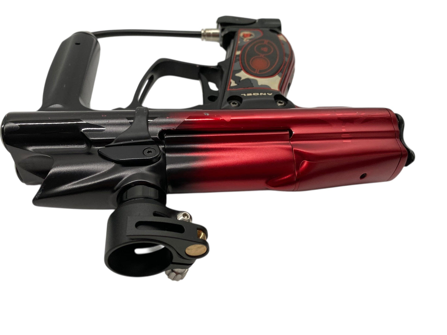 Used Angel Speed 06 Paintball Gun Black/Red Fade Paintball Gun from CPXBrosPaintball Buy/Sell/Trade Paintball Markers, New Paintball Guns, Paintball Hoppers, Paintball Masks, and Hormesis Headbands