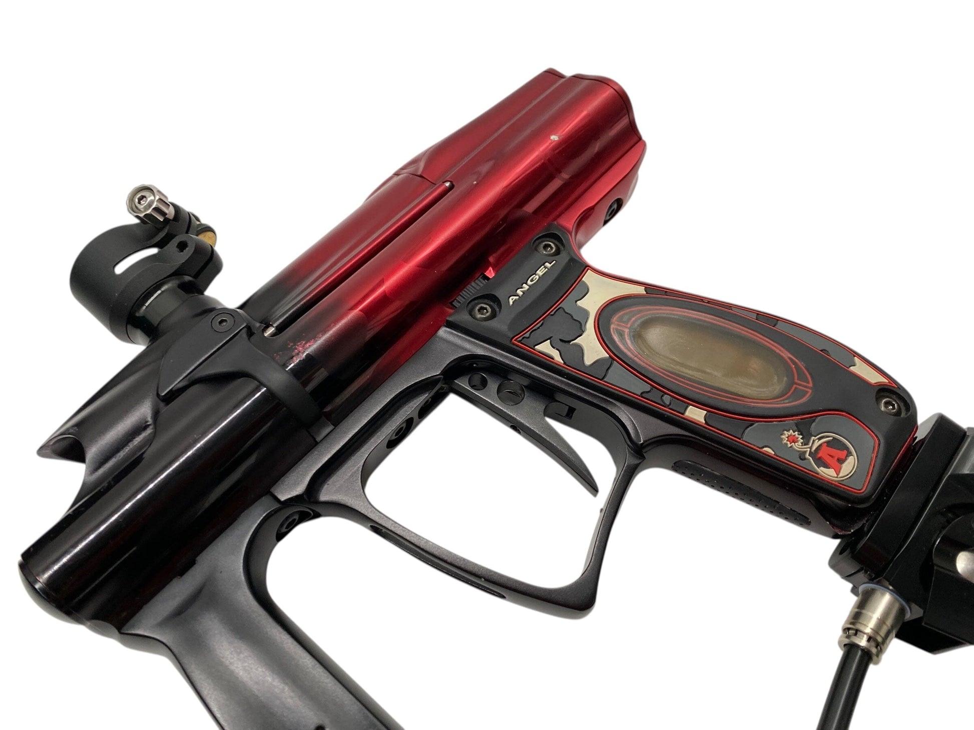 Used Angel Speed 06 Paintball Gun Black/Red Fade Paintball Gun from CPXBrosPaintball Buy/Sell/Trade Paintball Markers, New Paintball Guns, Paintball Hoppers, Paintball Masks, and Hormesis Headbands