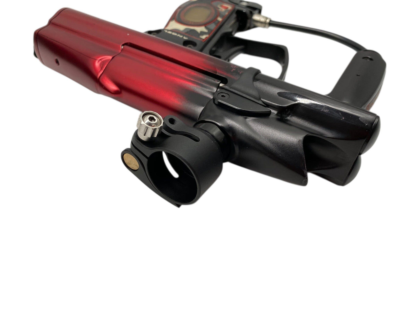 Used Angel Speed 06 Paintball Gun Black/Red Fade Paintball Gun from CPXBrosPaintball Buy/Sell/Trade Paintball Markers, New Paintball Guns, Paintball Hoppers, Paintball Masks, and Hormesis Headbands