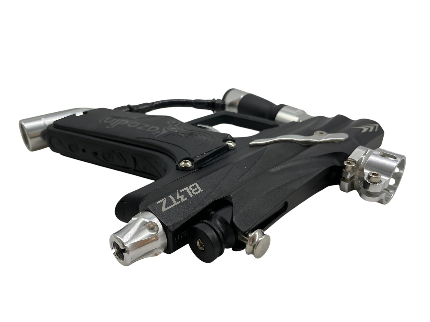 Used Azodin Blitz Black/Silver Paintball Gun Paintball Gun from CPXBrosPaintball Buy/Sell/Trade Paintball Markers, New Paintball Guns, Paintball Hoppers, Paintball Masks, and Hormesis Headbands