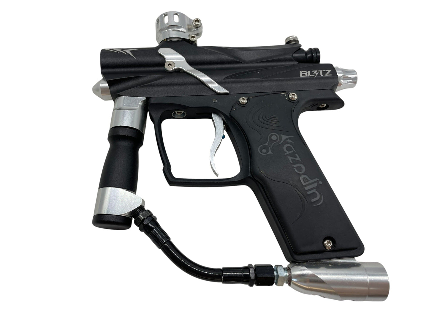 Used Azodin Blitz Black/Silver Paintball Gun Paintball Gun from CPXBrosPaintball Buy/Sell/Trade Paintball Markers, New Paintball Guns, Paintball Hoppers, Paintball Masks, and Hormesis Headbands