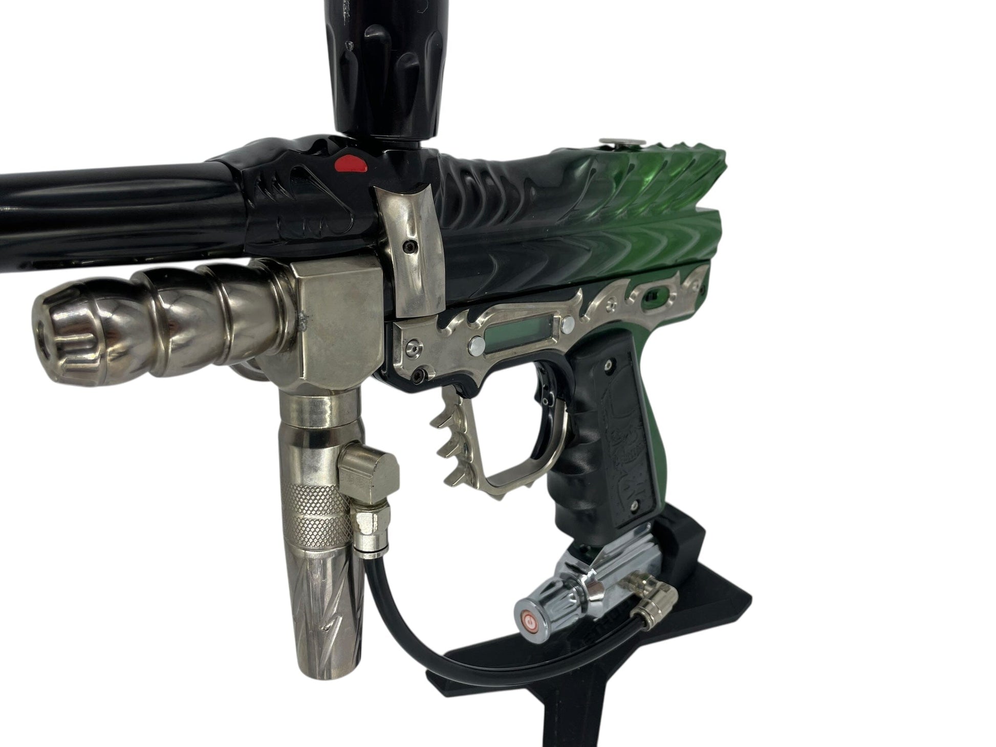 Used Bob Long 2k2 Dragon Intimidator Paintball Gun Black/Green Fade (RED DISC) Paintball Gun from CPXBrosPaintball Buy/Sell/Trade Paintball Markers, New Paintball Guns, Paintball Hoppers, Paintball Masks, and Hormesis Headbands