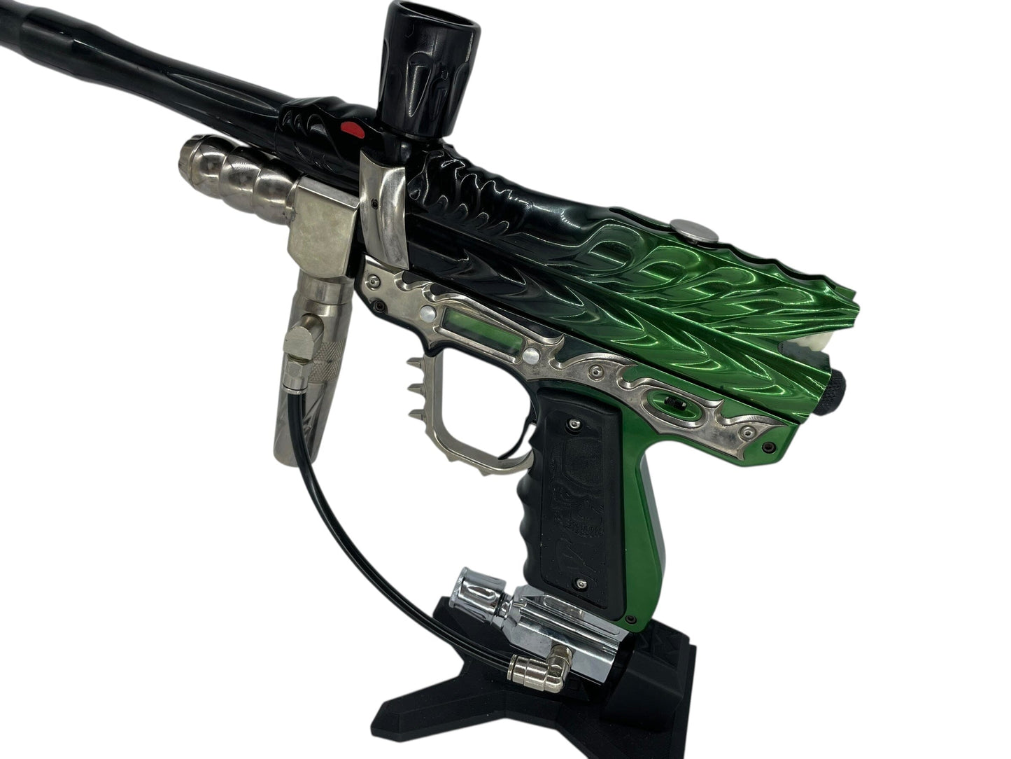 Used Bob Long 2k2 Dragon Intimidator Paintball Gun Black/Green Fade (RED DISC) Paintball Gun from CPXBrosPaintball Buy/Sell/Trade Paintball Markers, New Paintball Guns, Paintball Hoppers, Paintball Masks, and Hormesis Headbands