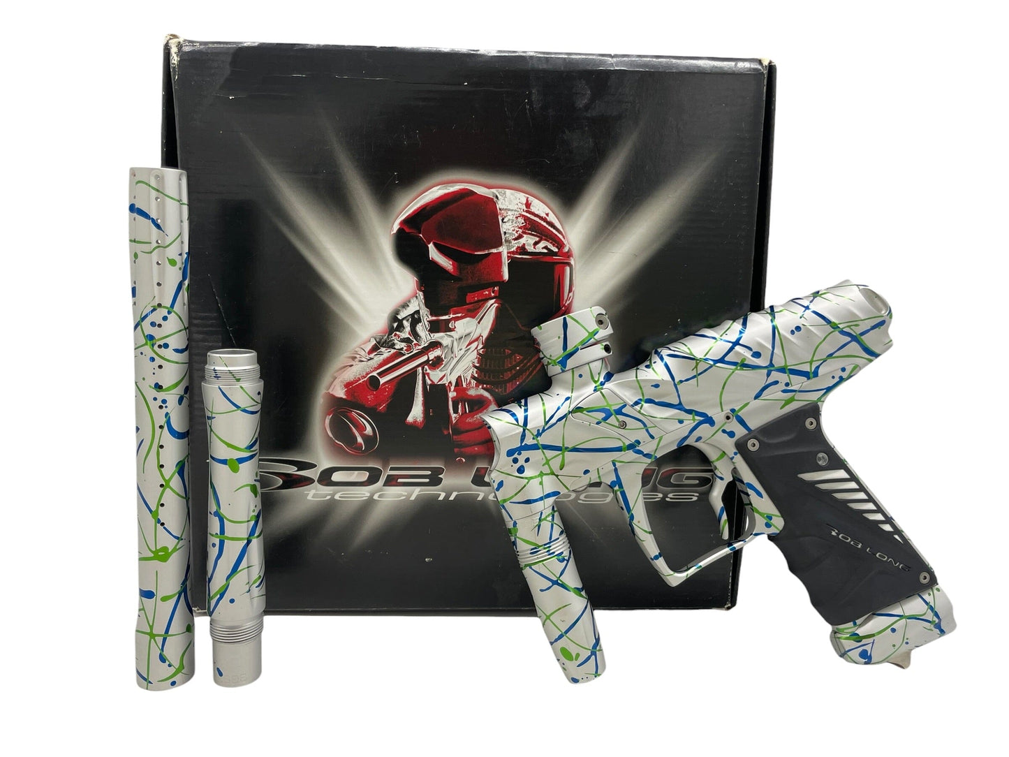 Used Bob Long Insight Blue/Green Splash Paintball Gun Paintball Gun from CPXBrosPaintball Buy/Sell/Trade Paintball Markers, New Paintball Guns, Paintball Hoppers, Paintball Masks, and Hormesis Headbands