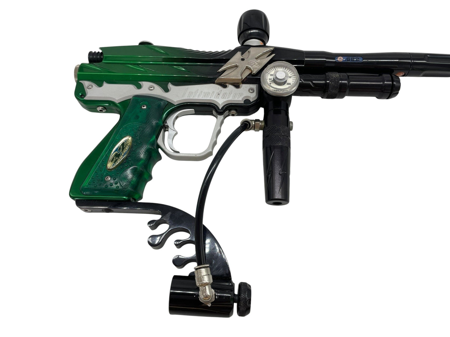 Used Bob Long Intimidator Gen 3 W/ Sci-Board Green/Black Paintball Gun Paintball Gun from CPXBrosPaintball Buy/Sell/Trade Paintball Markers, New Paintball Guns, Paintball Hoppers, Paintball Masks, and Hormesis Headbands