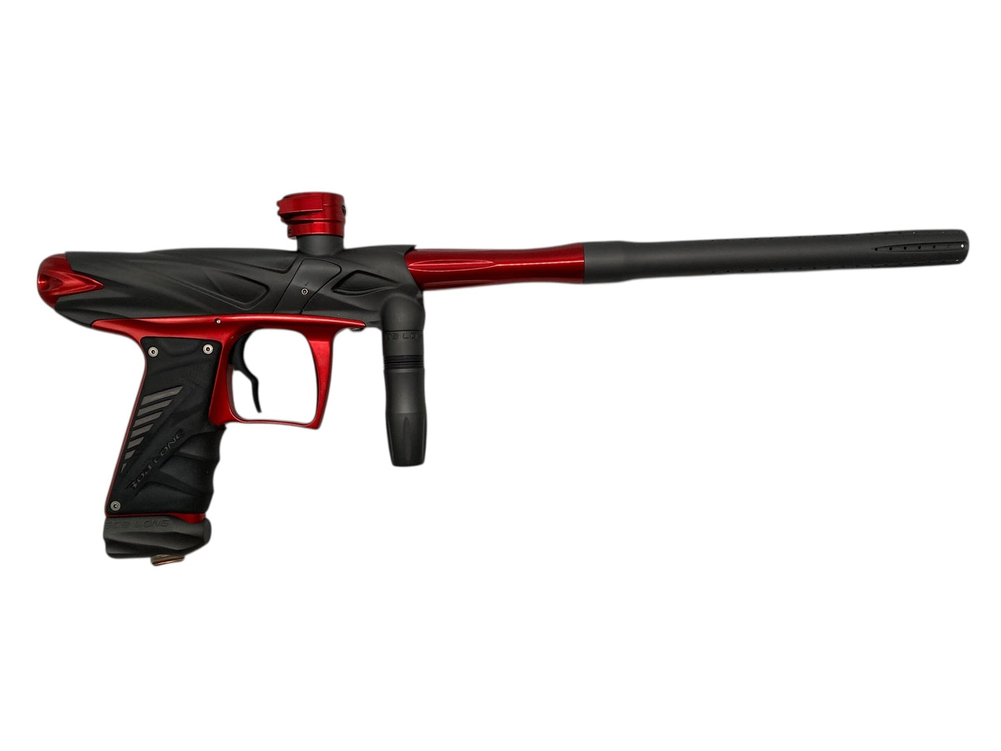 Used Bob Long Onslaught Paintball Gun Grey/Red Paintball Gun from CPXBrosPaintball Buy/Sell/Trade Paintball Markers, New Paintball Guns, Paintball Hoppers, Paintball Masks, and Hormesis Headbands