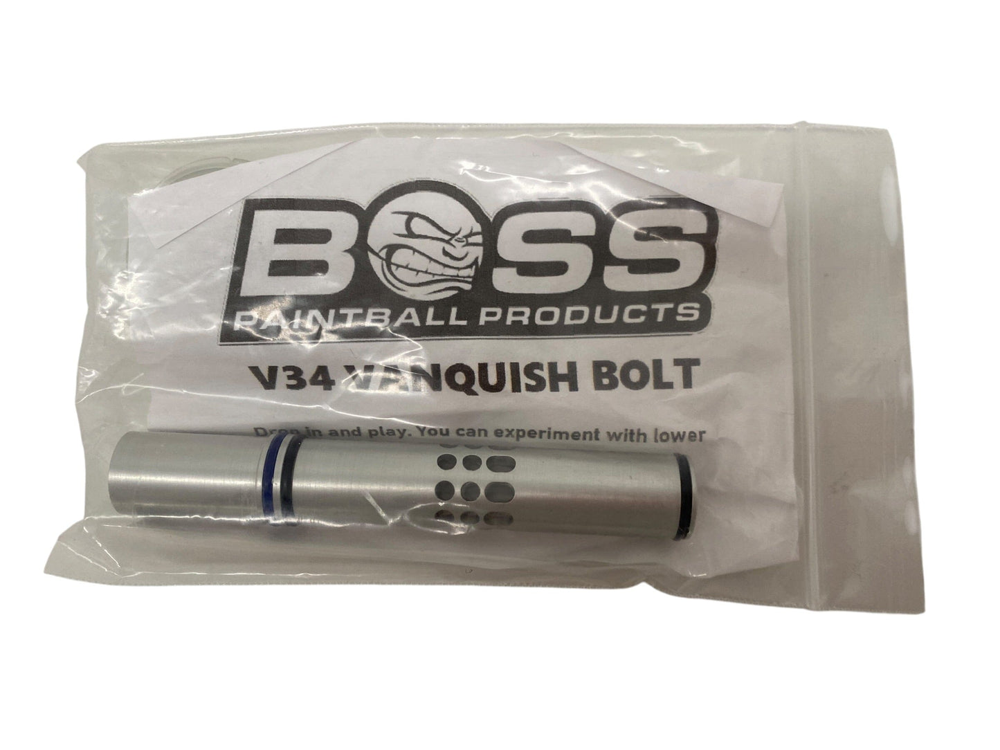 Used BOSS PAINTBALL PRODUCTS V34 VANQUISH BOLT Paintball Gun from CPXBrosPaintball Buy/Sell/Trade Paintball Markers, New Paintball Guns, Paintball Hoppers, Paintball Masks, and Hormesis Headbands