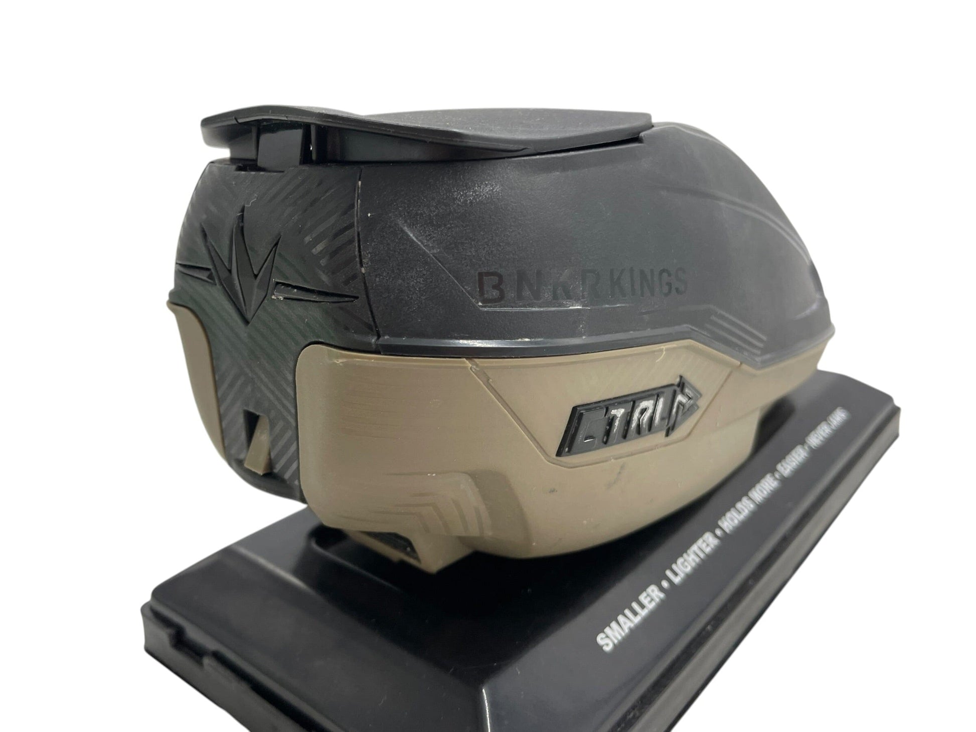 Used BunkerKings CTRL Black/Tan Paintball Hopper Loader Paintball Gun from CPXBrosPaintball Buy/Sell/Trade Paintball Markers, New Paintball Guns, Paintball Hoppers, Paintball Masks, and Hormesis Headbands