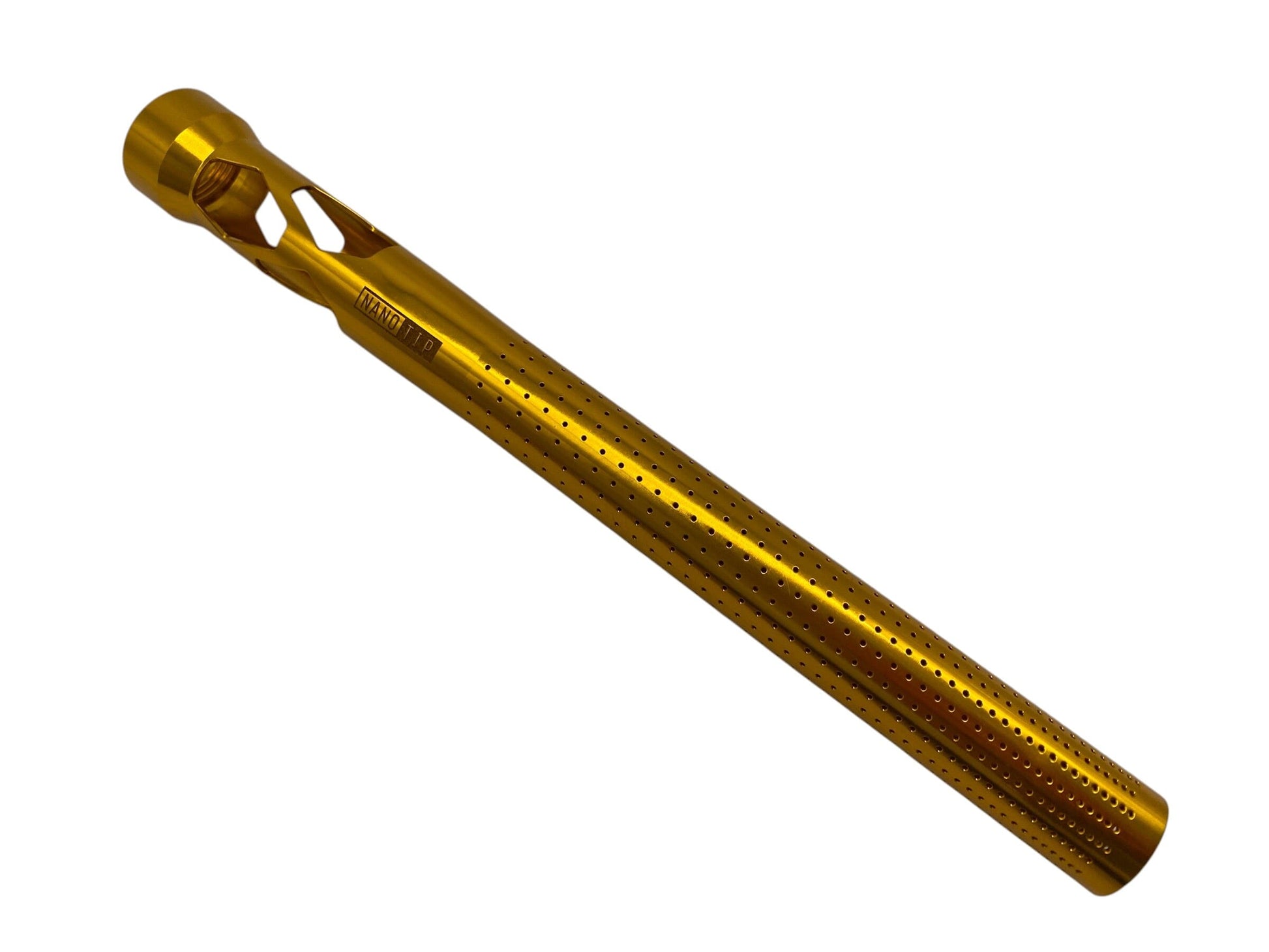 Used Carbon CRBN Nano Barrel Tip For Crbn Back - Gloss Gold Paintball Gun from CPXBrosPaintball Buy/Sell/Trade Paintball Markers, New Paintball Guns, Paintball Hoppers, Paintball Masks, and Hormesis Headbands
