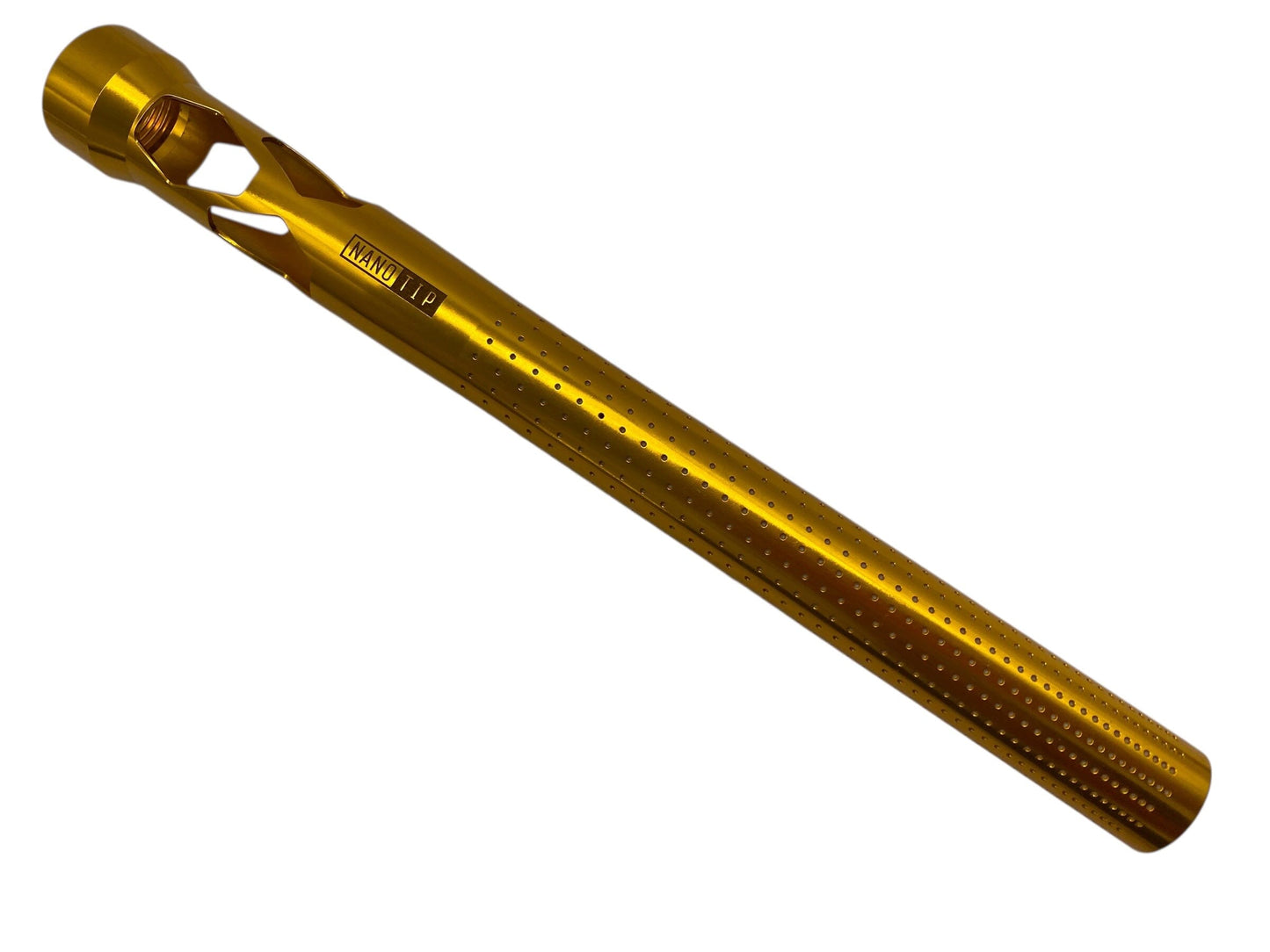 Used Carbon CRBN Nano Barrel Tip For Crbn Back - Gold Paintball Gun from CPXBrosPaintball Buy/Sell/Trade Paintball Markers, New Paintball Guns, Paintball Hoppers, Paintball Masks, and Hormesis Headbands