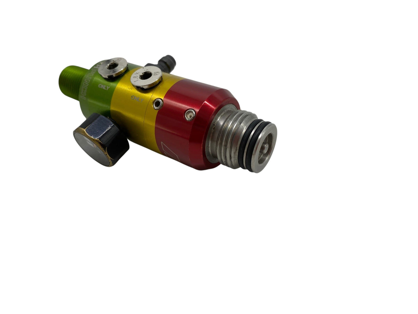 Used Counterpunch Powerhouse Regulator Long Body "Rasta" Paintball Gun from CPXBrosPaintball Buy/Sell/Trade Paintball Markers, New Paintball Guns, Paintball Hoppers, Paintball Masks, and Hormesis Headbands