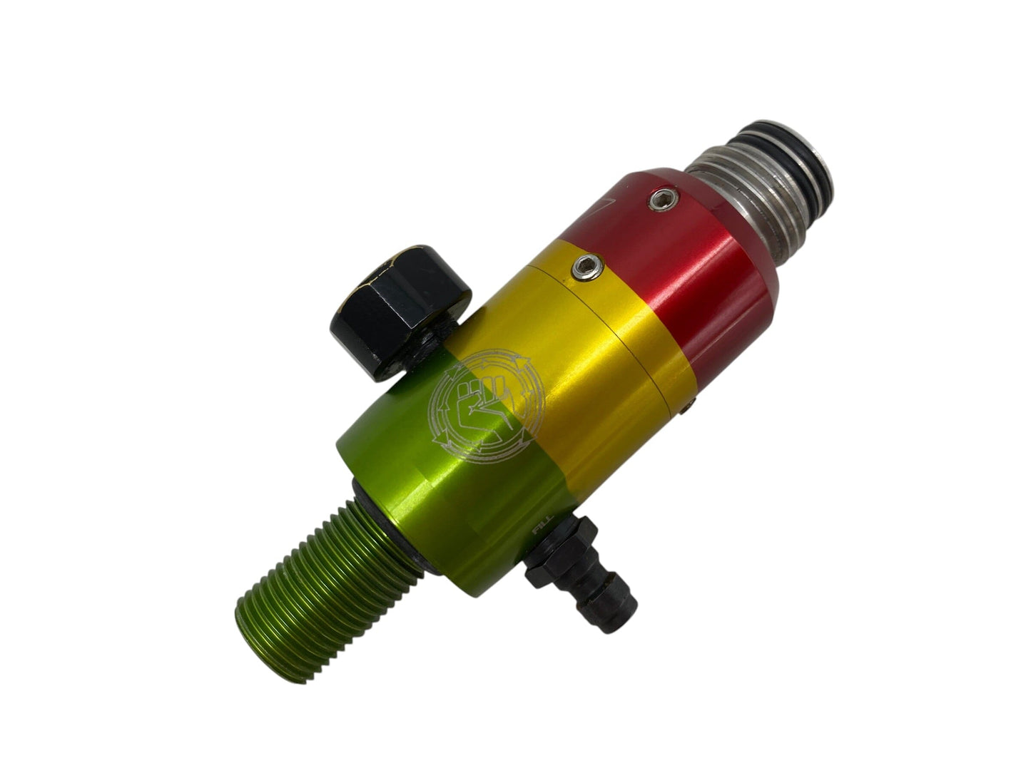 Used Counterpunch Powerhouse Regulator Long Body "Rasta" Paintball Gun from CPXBrosPaintball Buy/Sell/Trade Paintball Markers, New Paintball Guns, Paintball Hoppers, Paintball Masks, and Hormesis Headbands