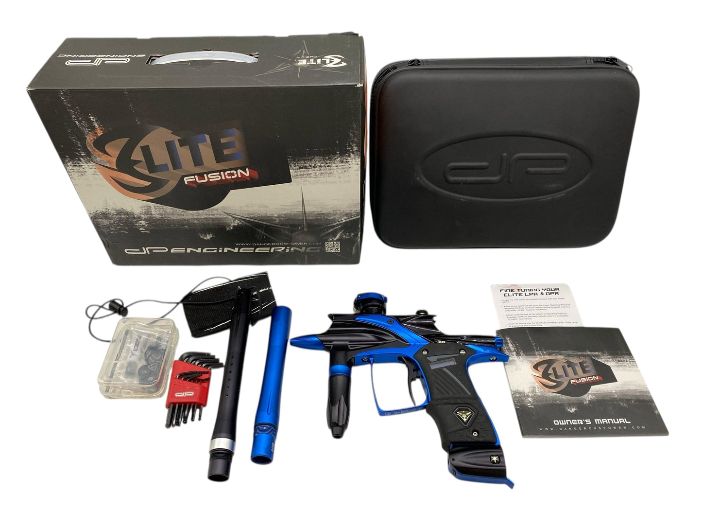 Used Dangerous Power Elite Fusion Paintball Gun Black/Blue Paintball Gun from CPXBrosPaintball Buy/Sell/Trade Paintball Markers, New Paintball Guns, Paintball Hoppers, Paintball Masks, and Hormesis Headbands