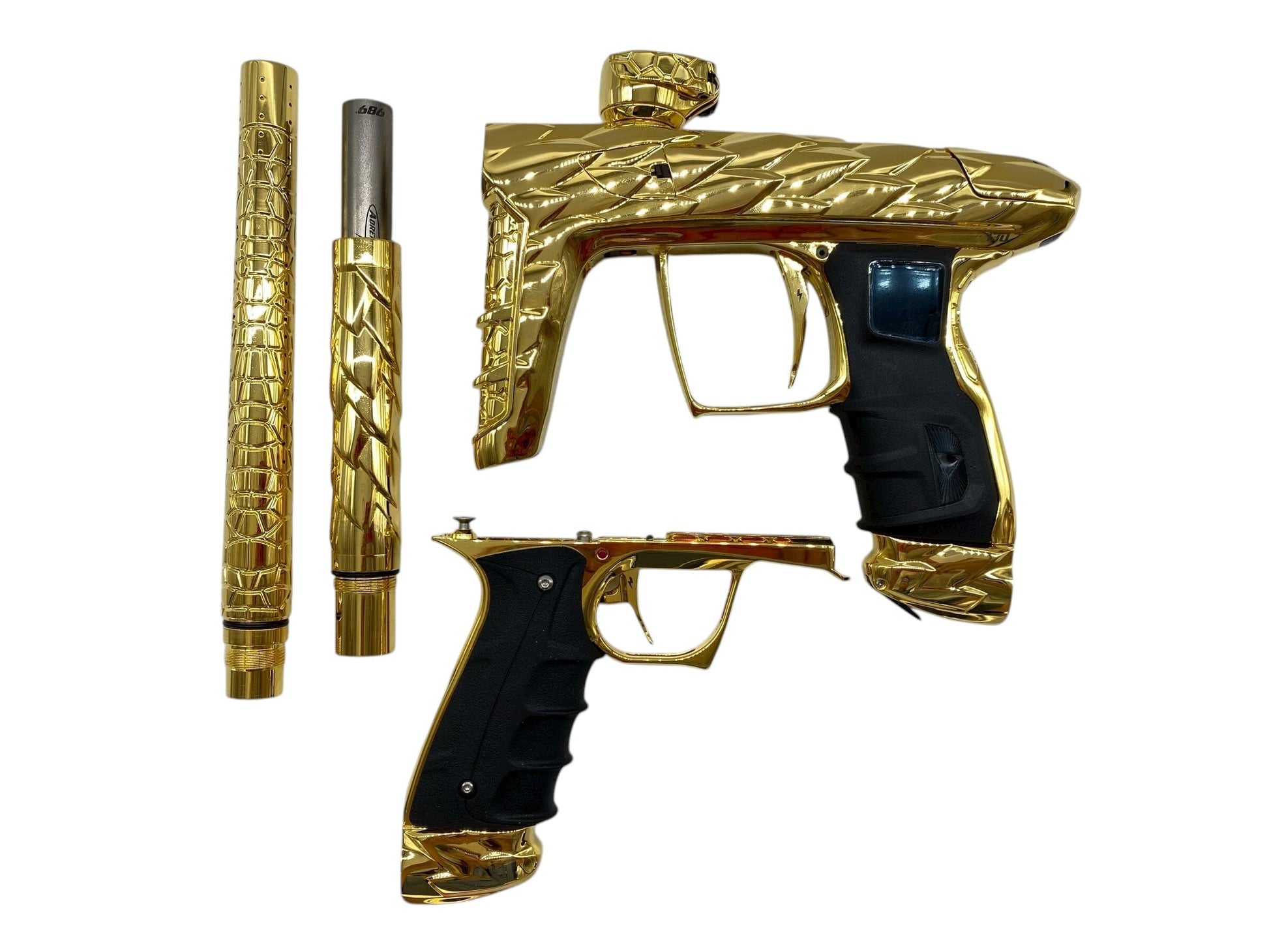 Used Dlx Adrenaline Luxe 24k Gold Paintball Gun Paintball Gun from CPXBrosPaintball Buy/Sell/Trade Paintball Markers, New Paintball Guns, Paintball Hoppers, Paintball Masks, and Hormesis Headbands
