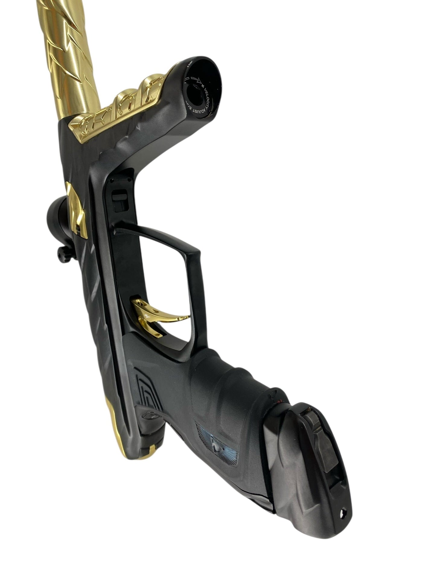 Used Dlx Adrenaline Luxe Idol Paintball Gun Black/Gold With Mech Black/Gold Paintball Gun from CPXBrosPaintball Buy/Sell/Trade Paintball Markers, New Paintball Guns, Paintball Hoppers, Paintball Masks, and Hormesis Headbands