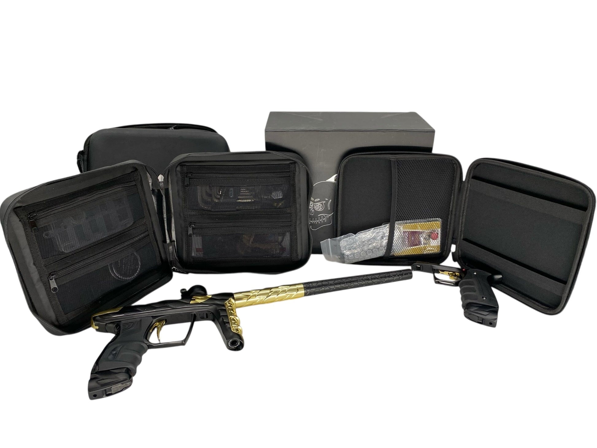 Used Dlx Adrenaline Luxe Idol Paintball Gun Black/Gold With Mech Black/Gold Paintball Gun from CPXBrosPaintball Buy/Sell/Trade Paintball Markers, New Paintball Guns, Paintball Hoppers, Paintball Masks, and Hormesis Headbands