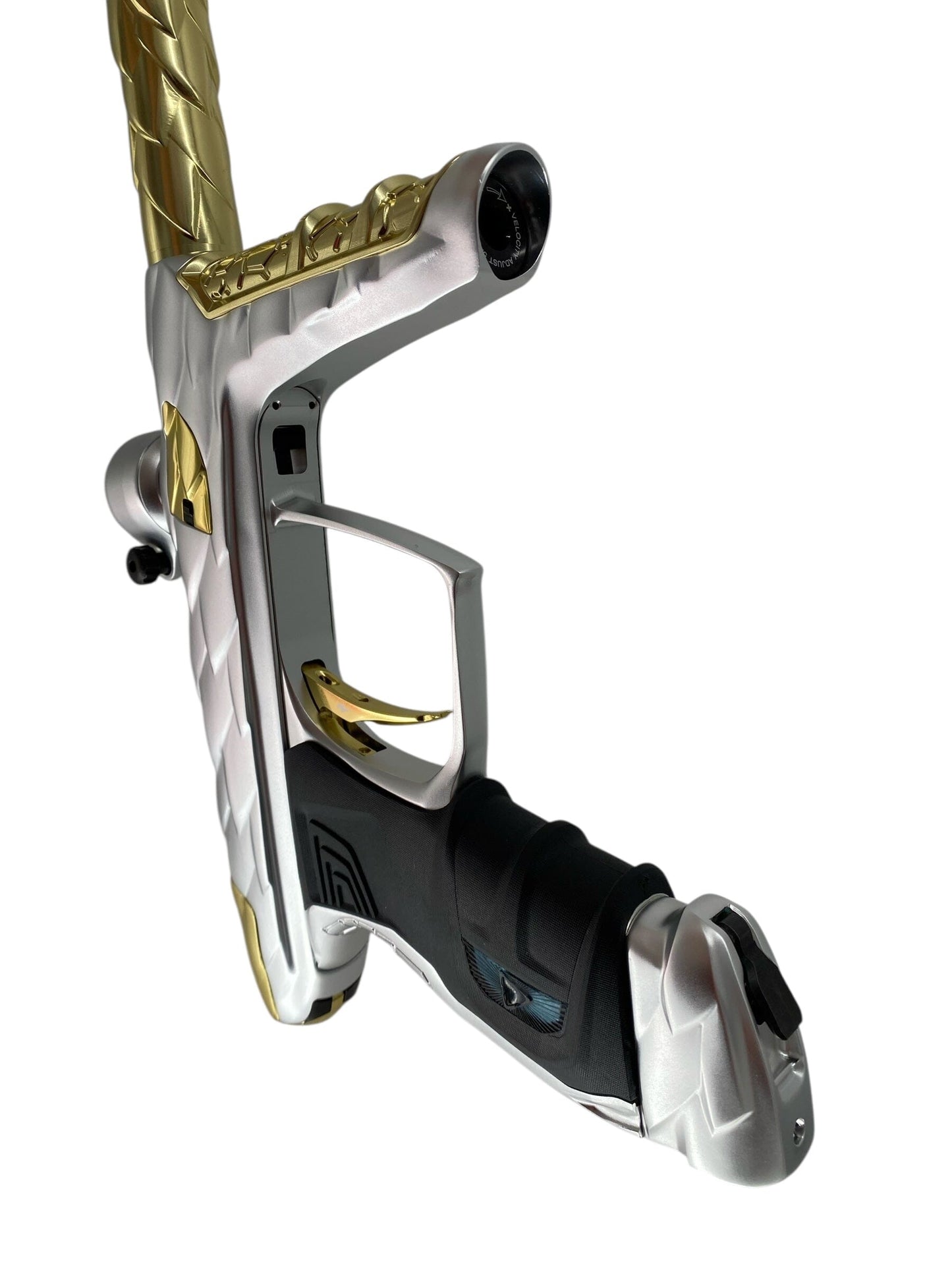 Used Dlx Adrenaline Luxe Idol Paintball Gun Silver/Gold With Mech Paintball Gun from CPXBrosPaintball Buy/Sell/Trade Paintball Markers, New Paintball Guns, Paintball Hoppers, Paintball Masks, and Hormesis Headbands