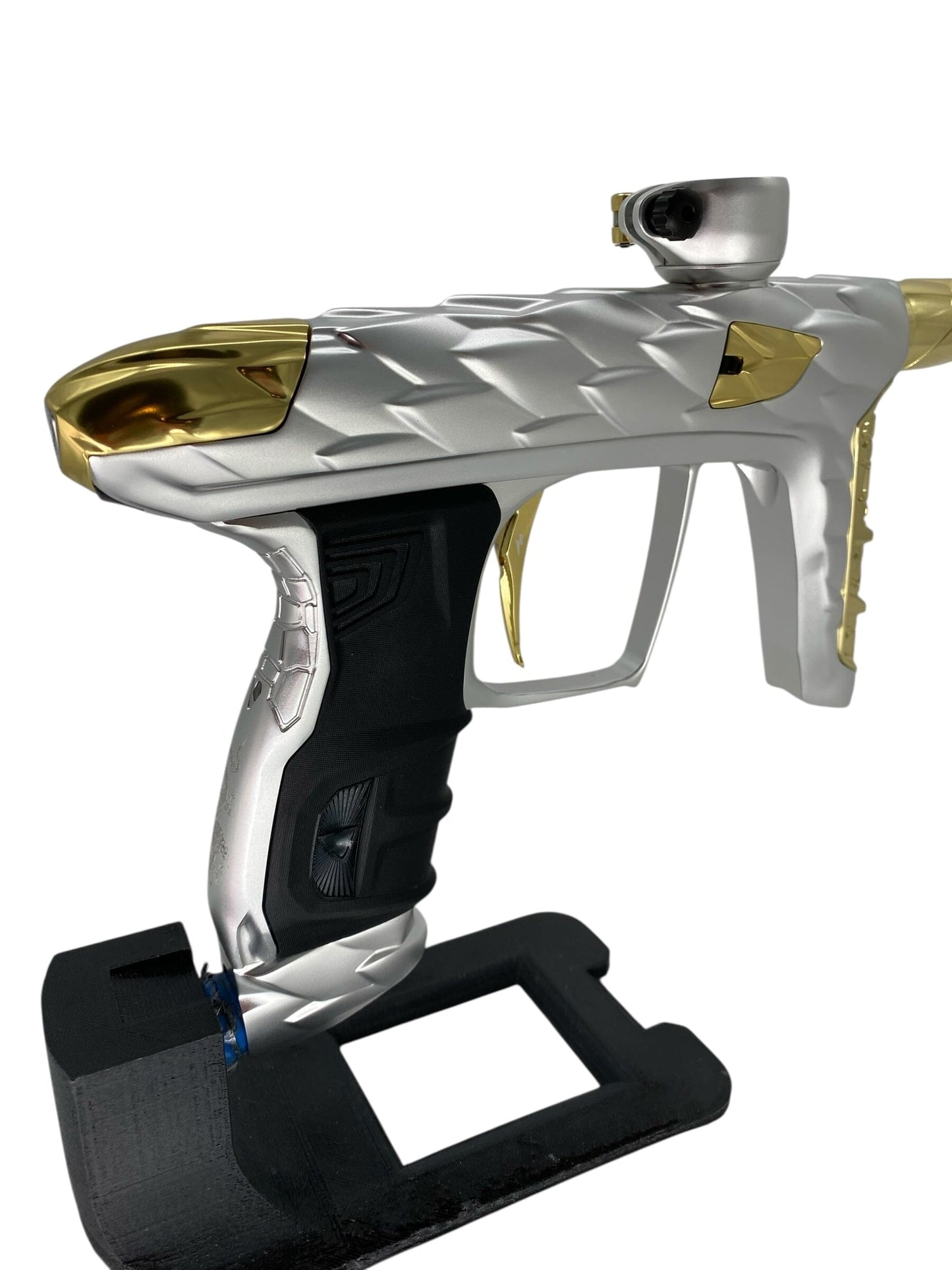 Used Dlx Adrenaline Luxe Idol Paintball Gun Silver/Gold With Mech Paintball Gun from CPXBrosPaintball Buy/Sell/Trade Paintball Markers, New Paintball Guns, Paintball Hoppers, Paintball Masks, and Hormesis Headbands
