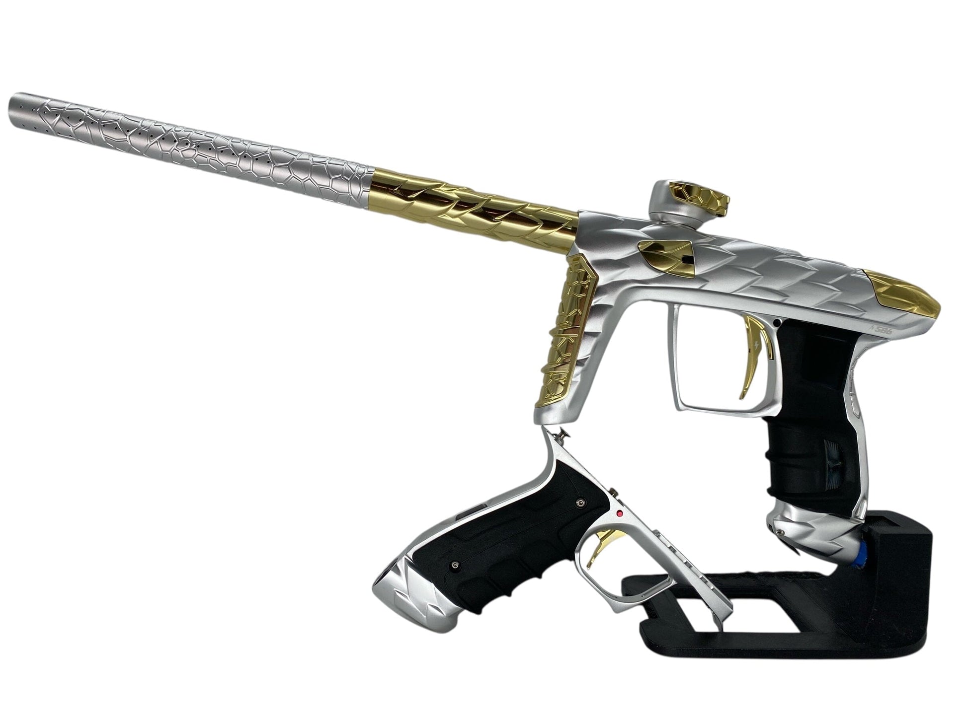 Used Dlx Adrenaline Luxe Idol Paintball Gun Silver/Gold With Mech Paintball Gun from CPXBrosPaintball Buy/Sell/Trade Paintball Markers, New Paintball Guns, Paintball Hoppers, Paintball Masks, and Hormesis Headbands