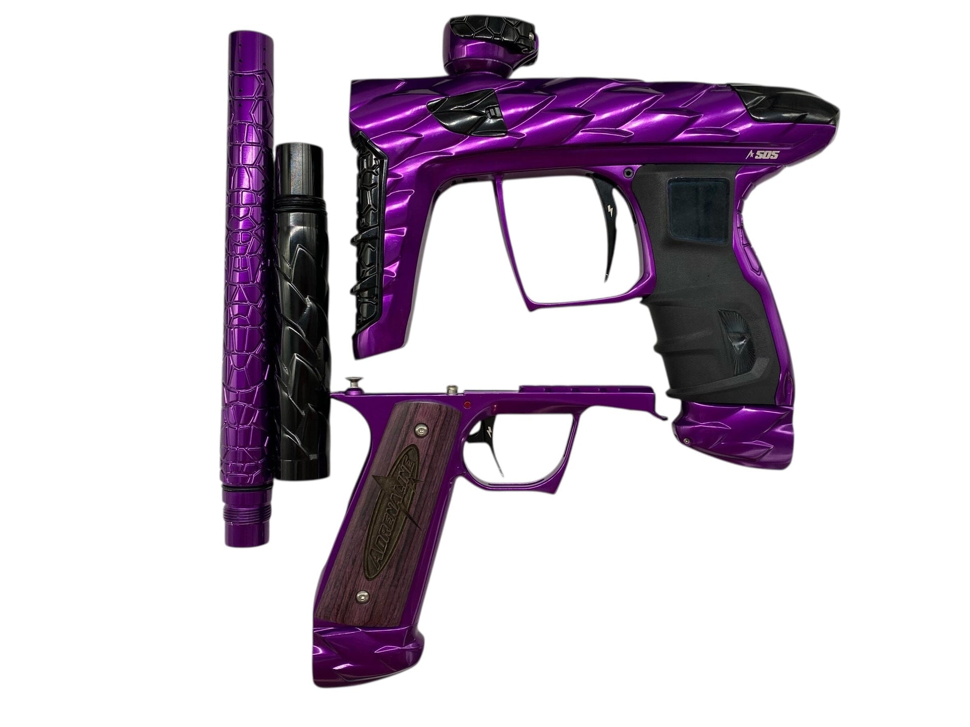 Used Dlx Adrenaline Luxe Paintball Gun Purple/Black Paintball Gun from CPXBrosPaintball Buy/Sell/Trade Paintball Markers, New Paintball Guns, Paintball Hoppers, Paintball Masks, and Hormesis Headbands