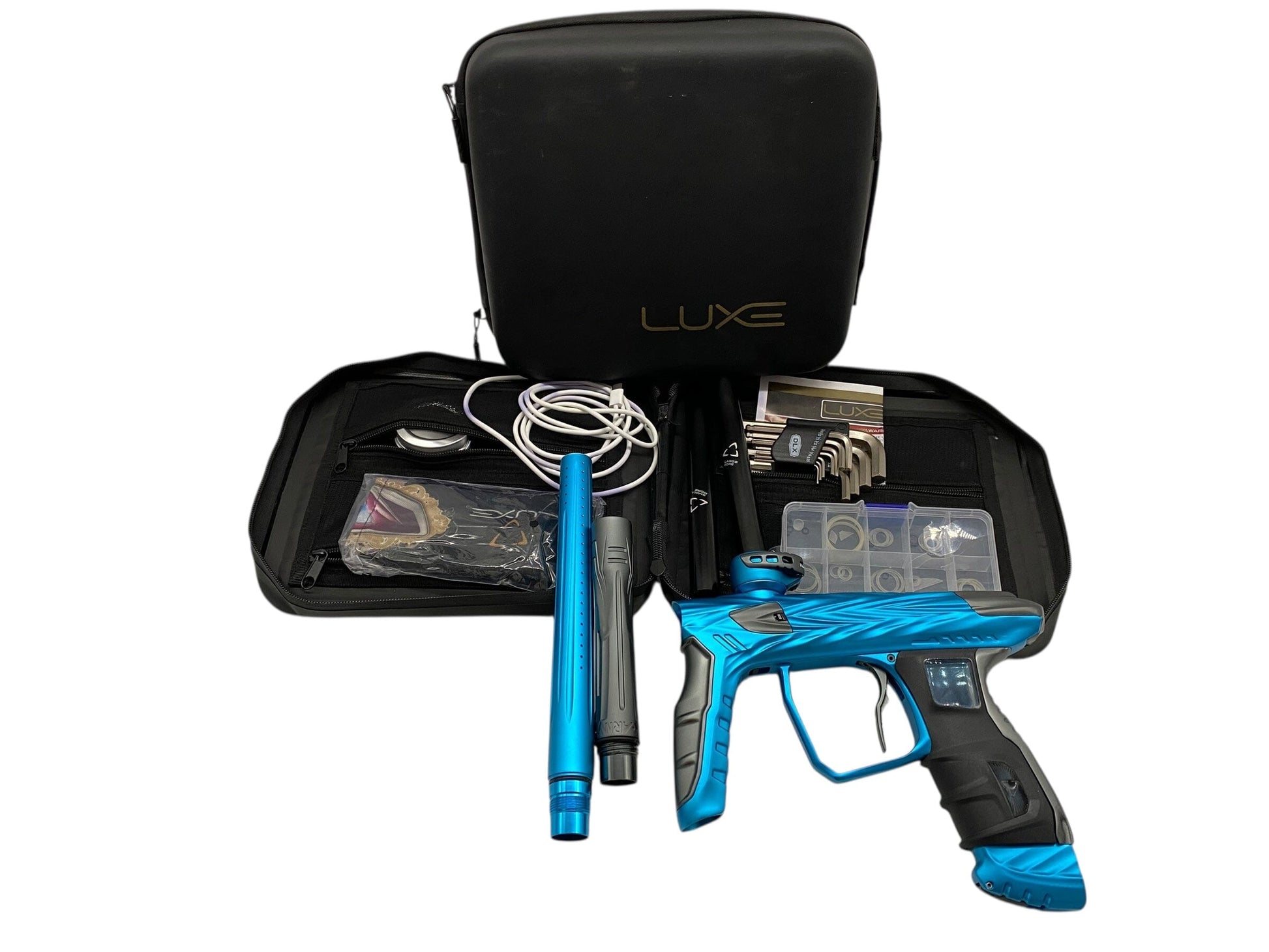 Used Dlx Hk Army Luxe Idol Shredder Paintball Gun Teal/Grey Paintball Gun from CPXBrosPaintball Buy/Sell/Trade Paintball Markers, New Paintball Guns, Paintball Hoppers, Paintball Masks, and Hormesis Headbands