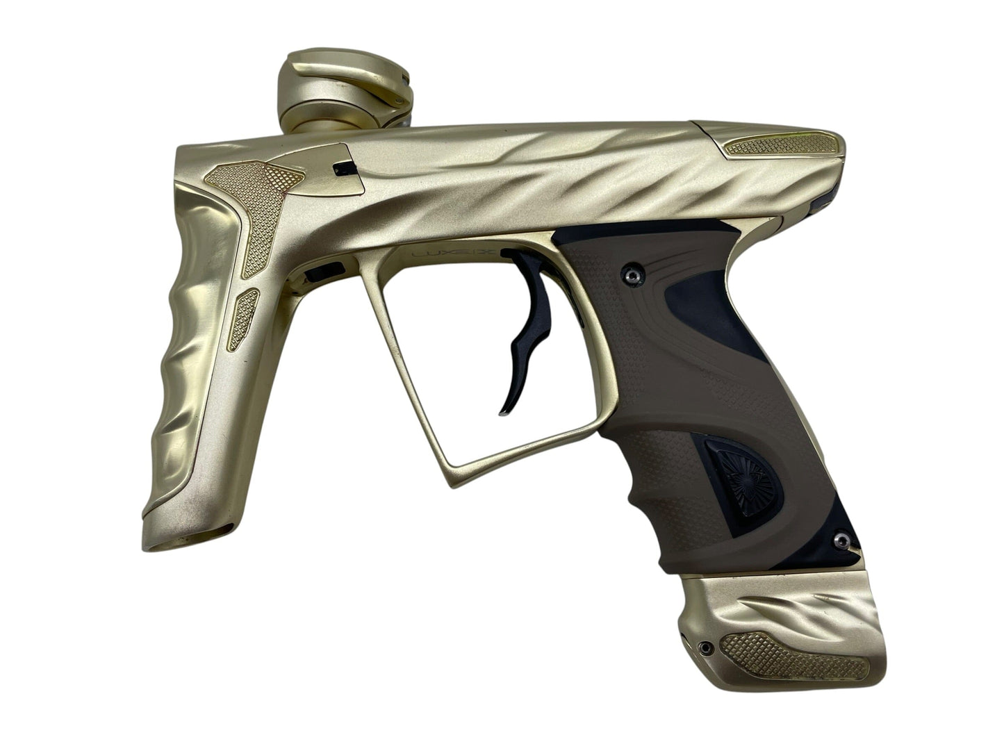 Used DLX HK ARMY LUXE X A51 Gold/Gold Paintball Gun Paintball Gun from CPXBrosPaintball Buy/Sell/Trade Paintball Markers, New Paintball Guns, Paintball Hoppers, Paintball Masks, and Hormesis Headbands