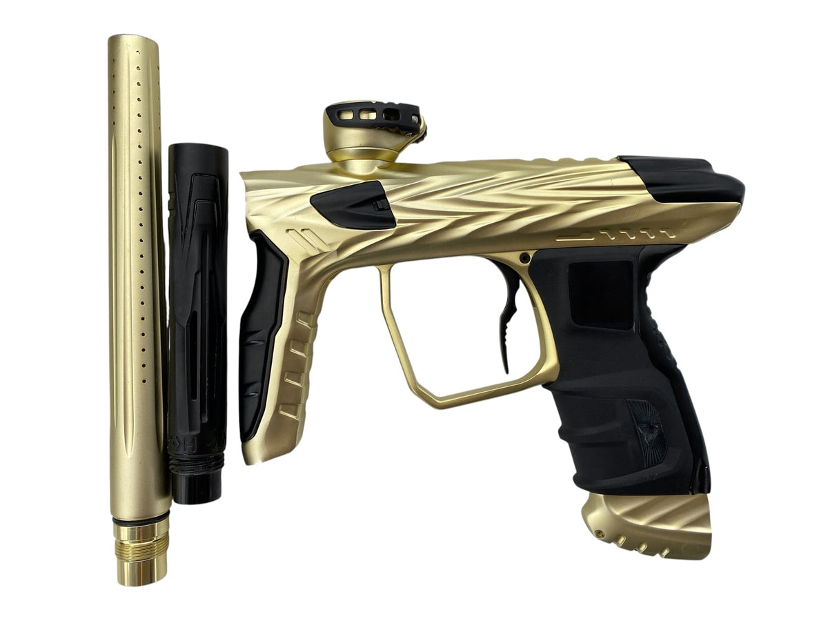 Used DLX Hk Army Shredder Luxe Idol Gold/Black Paintball Gun Paintball Gun from CPXBrosPaintball Buy/Sell/Trade Paintball Markers, New Paintball Guns, Paintball Hoppers, Paintball Masks, and Hormesis Headbands