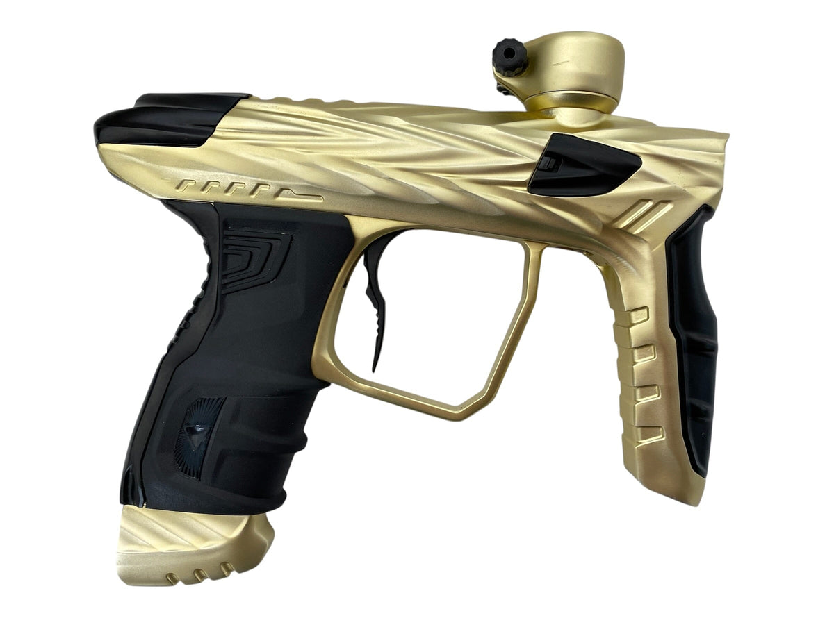 Used DLX Hk Army Shredder Luxe Idol Gold/Black Paintball Gun Paintball Gun from CPXBrosPaintball Buy/Sell/Trade Paintball Markers, New Paintball Guns, Paintball Hoppers, Paintball Masks, and Hormesis Headbands