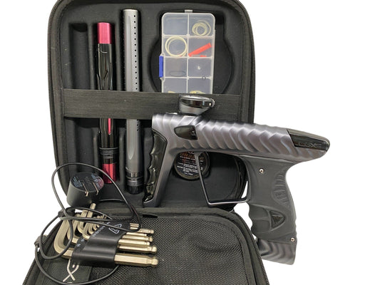 Used DLX HK Ripper Luxe X Grey/Black Paintball Gun Paintball Gun from CPXBrosPaintball Buy/Sell/Trade Paintball Markers, New Paintball Guns, Paintball Hoppers, Paintball Masks, and Hormesis Headbands