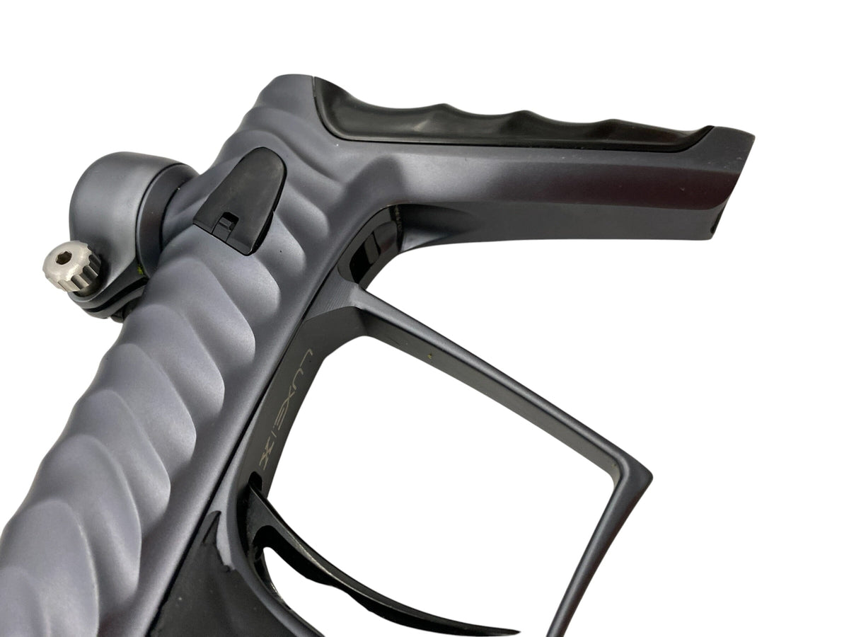 Used DLX HK Ripper Luxe X Grey/Black Paintball Gun Paintball Gun from CPXBrosPaintball Buy/Sell/Trade Paintball Markers, New Paintball Guns, Paintball Hoppers, Paintball Masks, and Hormesis Headbands