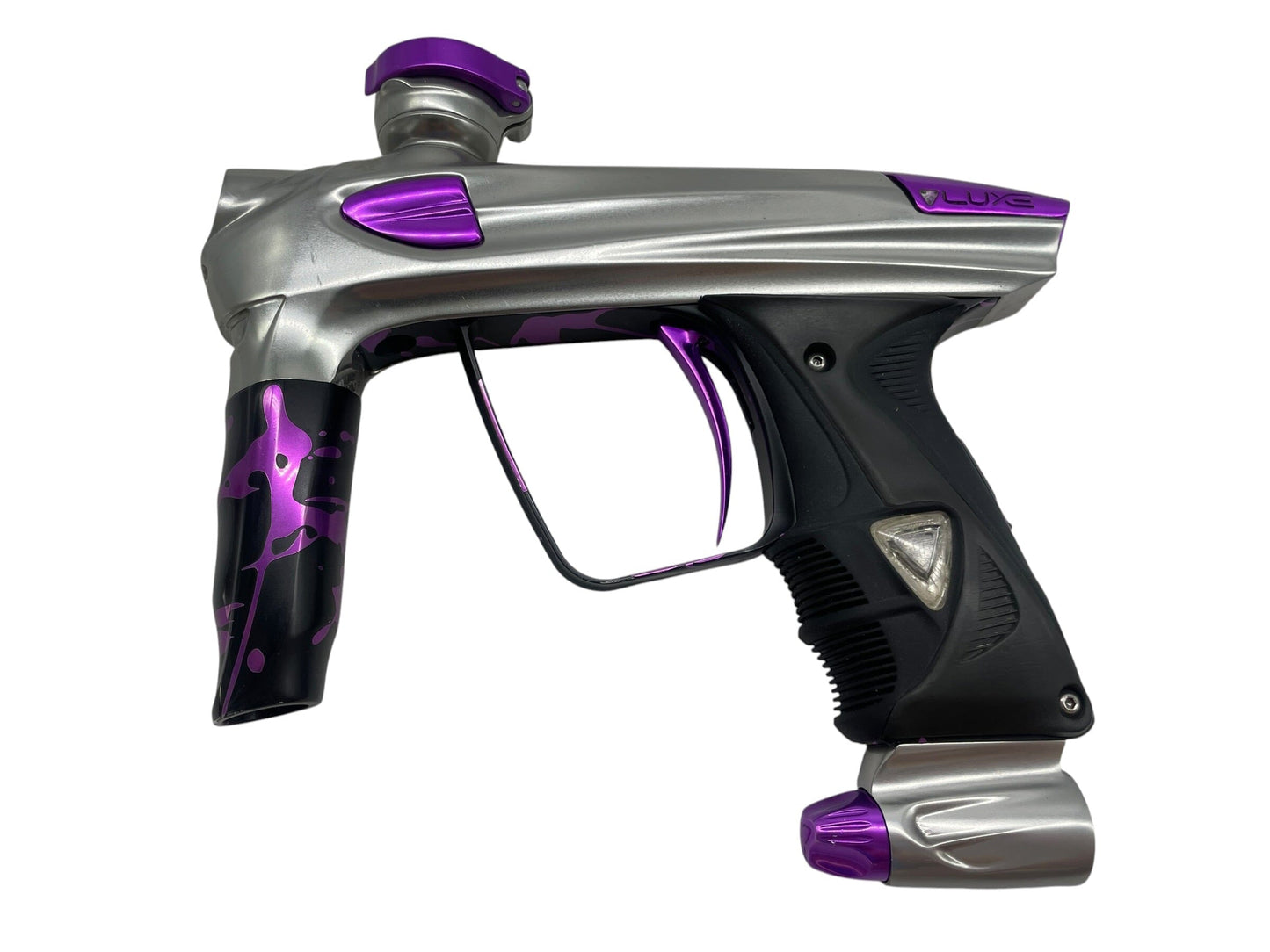 Used DLX LUXE 1.0 Grey/Purple Paintball Gun Paintball Gun from CPXBrosPaintball Buy/Sell/Trade Paintball Markers, New Paintball Guns, Paintball Hoppers, Paintball Masks, and Hormesis Headbands