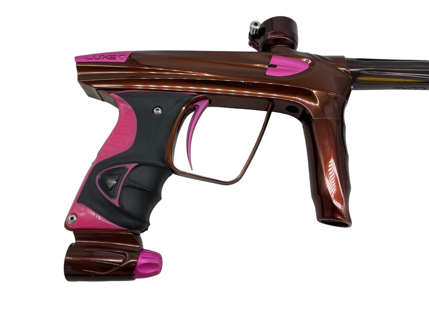 Used DLX Luxe 2.0 Brown/Pink Paintball Gun Paintball Gun from CPXBrosPaintball Buy/Sell/Trade Paintball Markers, New Paintball Guns, Paintball Hoppers, Paintball Masks, and Hormesis Headbands