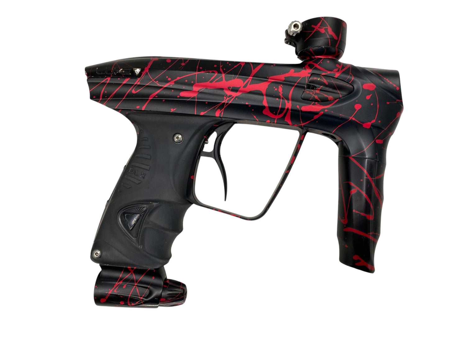 Used DLX LUXE 2.0 OLED Red Splash Paintball Gun Paintball Gun from CPXBrosPaintball Buy/Sell/Trade Paintball Markers, New Paintball Guns, Paintball Hoppers, Paintball Masks, and Hormesis Headbands