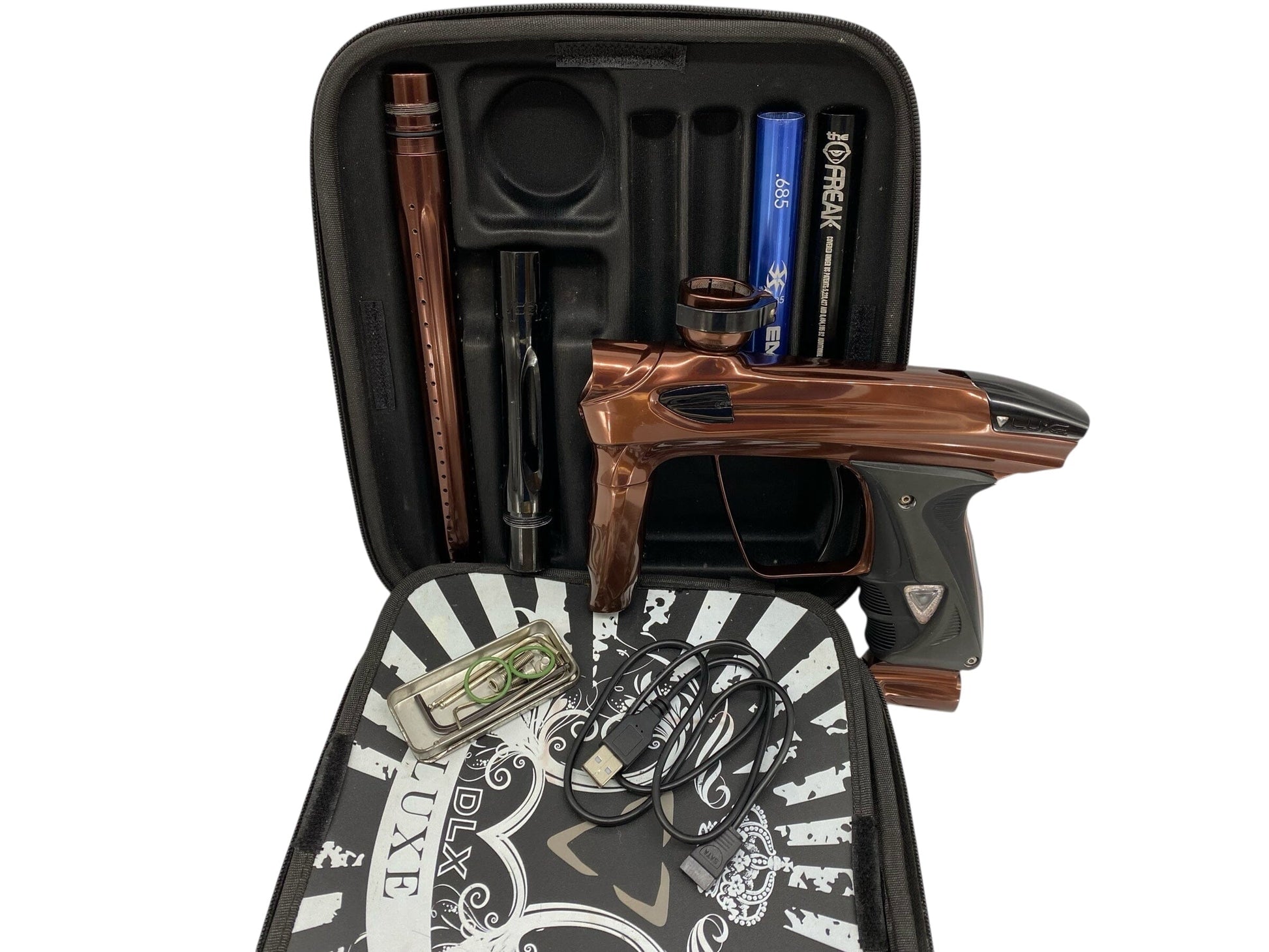 Used Dlx Luxe 2.0 Paintball Gun Brown/Black Paintball Gun from CPXBrosPaintball Buy/Sell/Trade Paintball Markers, New Paintball Guns, Paintball Hoppers, Paintball Masks, and Hormesis Headbands