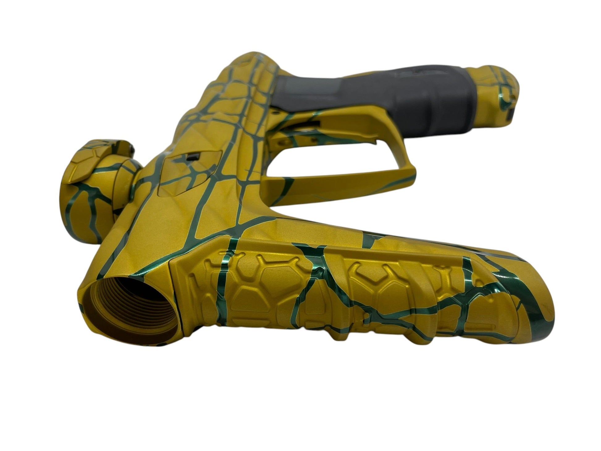 Used DLX Luxe Adrenaline Idol Gold To Black 3D Splash Paintball Gun Paintball Gun from CPXBrosPaintball Buy/Sell/Trade Paintball Markers, New Paintball Guns, Paintball Hoppers, Paintball Masks, and Hormesis Headbands