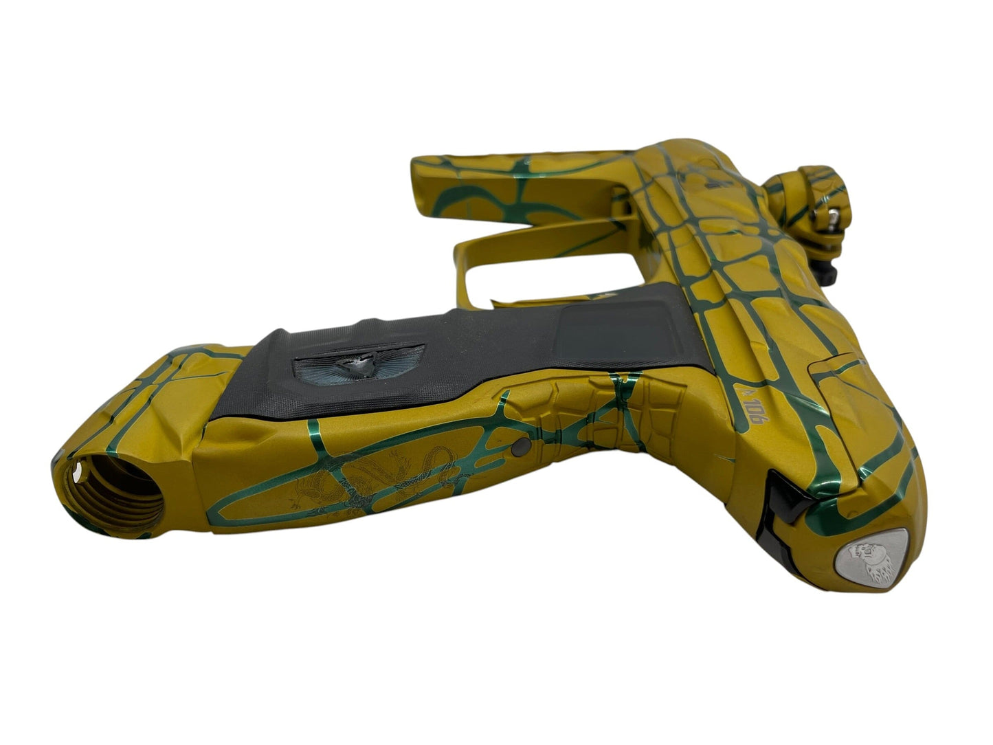 Used DLX Luxe Adrenaline Idol Gold To Black 3D Splash Paintball Gun Paintball Gun from CPXBrosPaintball Buy/Sell/Trade Paintball Markers, New Paintball Guns, Paintball Hoppers, Paintball Masks, and Hormesis Headbands