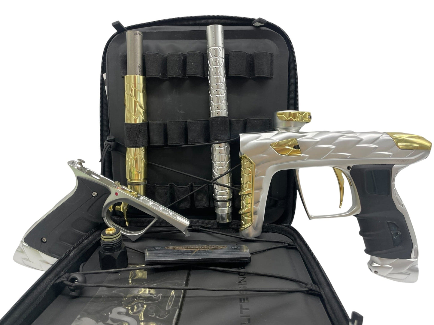 Used DLX Luxe Adrenaline Idol Silver/Gold Paintball Gun Paintball Gun from CPXBrosPaintball Buy/Sell/Trade Paintball Markers, New Paintball Guns, Paintball Hoppers, Paintball Masks, and Hormesis Headbands
