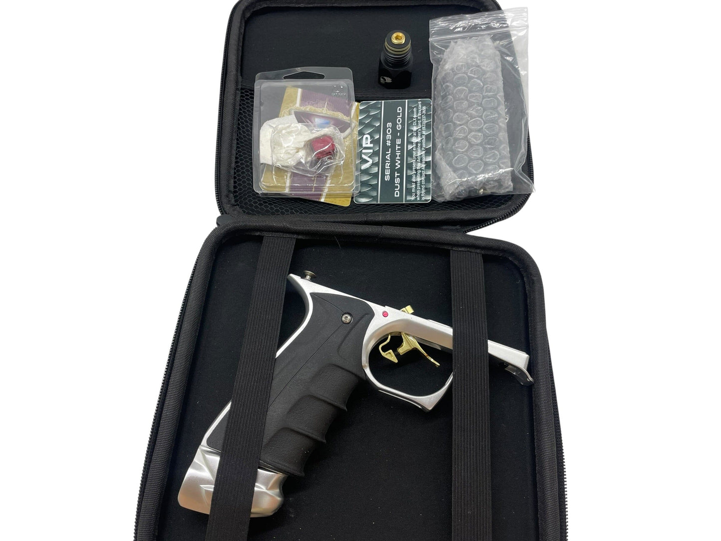 Used DLX Luxe Adrenaline Idol Silver/Gold Paintball Gun Paintball Gun from CPXBrosPaintball Buy/Sell/Trade Paintball Markers, New Paintball Guns, Paintball Hoppers, Paintball Masks, and Hormesis Headbands