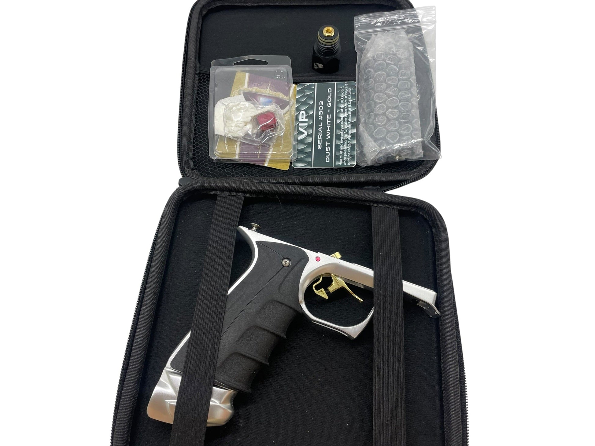 Used DLX Luxe Adrenaline Idol Silver/Gold Paintball Gun Paintball Gun from CPXBrosPaintball Buy/Sell/Trade Paintball Markers, New Paintball Guns, Paintball Hoppers, Paintball Masks, and Hormesis Headbands