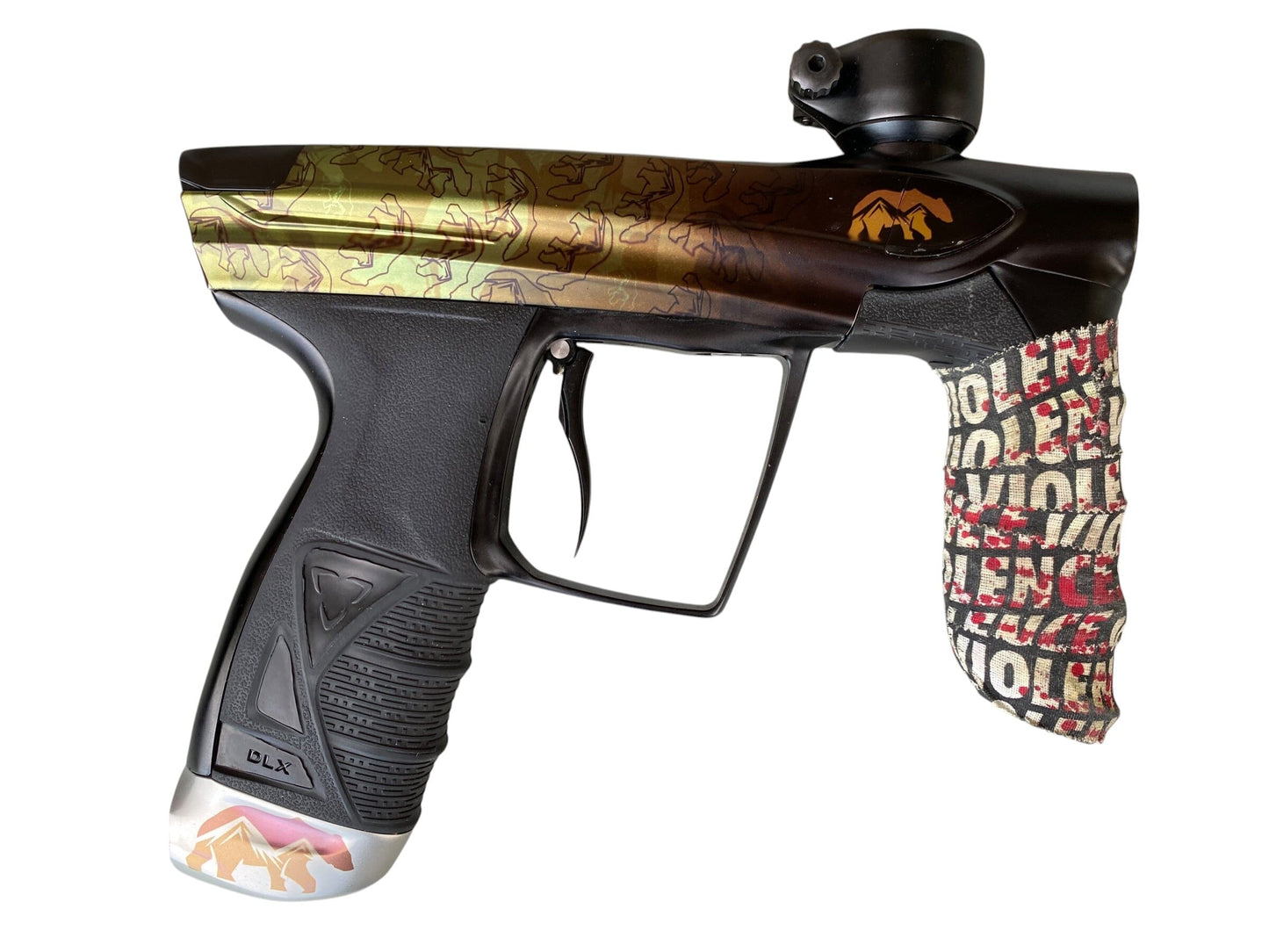 Used Dlx Luxe Aire "Bear With Me" Paintball Gun Paintball Gun from CPXBrosPaintball Buy/Sell/Trade Paintball Markers, New Paintball Guns, Paintball Hoppers, Paintball Masks, and Hormesis Headbands
