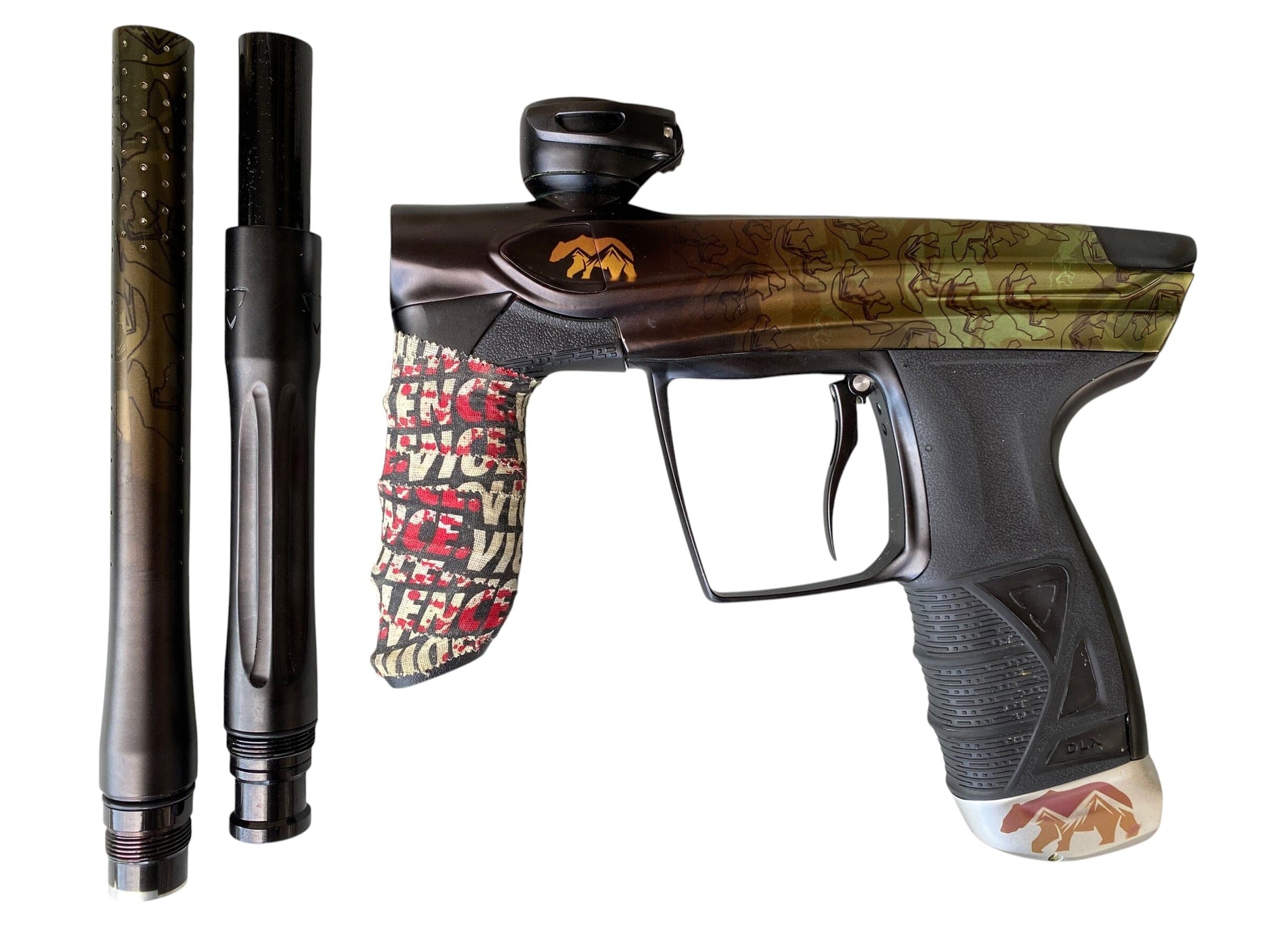 Used Dlx Luxe Aire "Bear With Me" Paintball Gun Paintball Gun from CPXBrosPaintball Buy/Sell/Trade Paintball Markers, New Paintball Guns, Paintball Hoppers, Paintball Masks, and Hormesis Headbands
