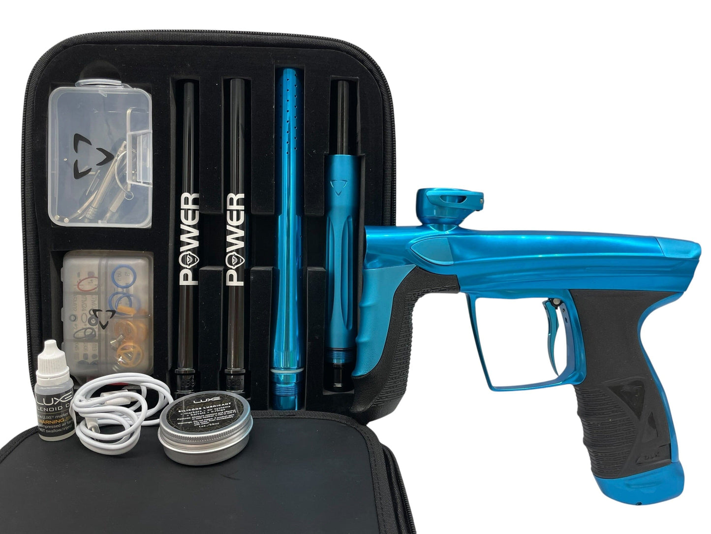 Used DLX Luxe Aire Gloss Blue Paintball Gun Paintball Gun from CPXBrosPaintball Buy/Sell/Trade Paintball Markers, New Paintball Guns, Paintball Hoppers, Paintball Masks, and Hormesis Headbands