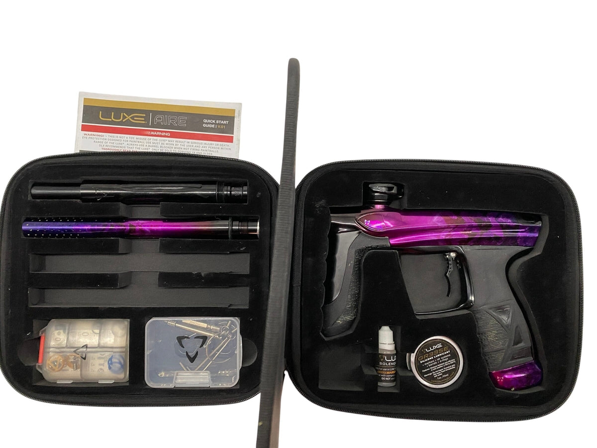 Used DLX Luxe Aire Purple Gloss Paintball Gun Paintball Gun from CPXBrosPaintball Buy/Sell/Trade Paintball Markers, New Paintball Guns, Paintball Hoppers, Paintball Masks, and Hormesis Headbands