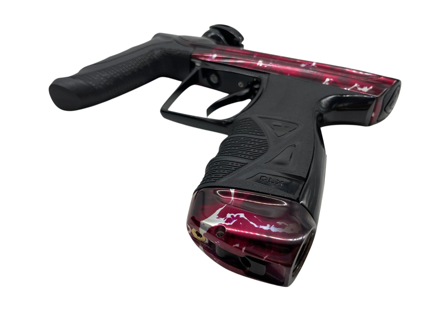 Used DLX Luxe Aire Red Crackle Paintball Gun Paintball Gun from CPXBrosPaintball Buy/Sell/Trade Paintball Markers, New Paintball Guns, Paintball Hoppers, Paintball Masks, and Hormesis Headbands