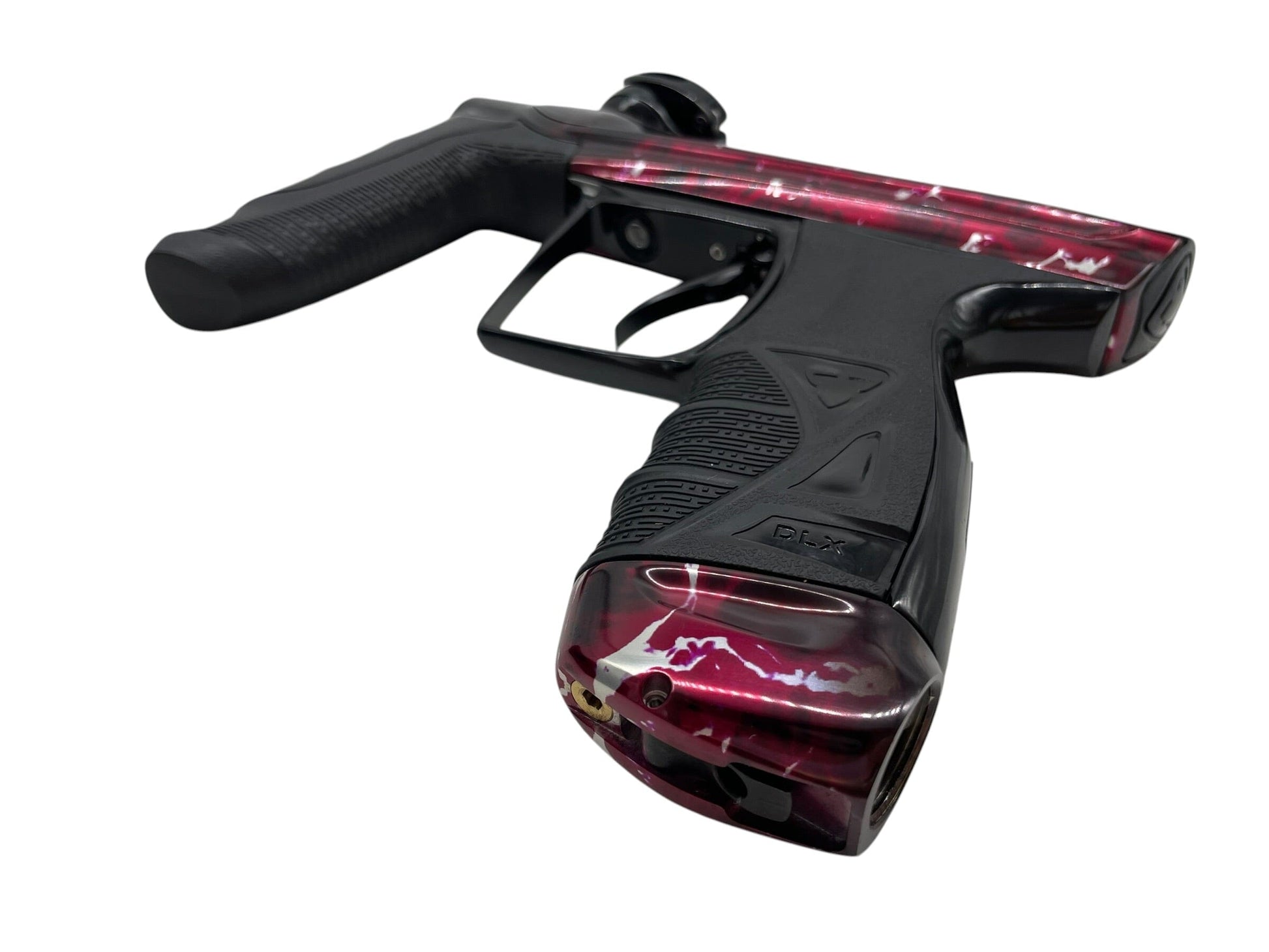 Used DLX Luxe Aire Red Crackle Paintball Gun Paintball Gun from CPXBrosPaintball Buy/Sell/Trade Paintball Markers, New Paintball Guns, Paintball Hoppers, Paintball Masks, and Hormesis Headbands
