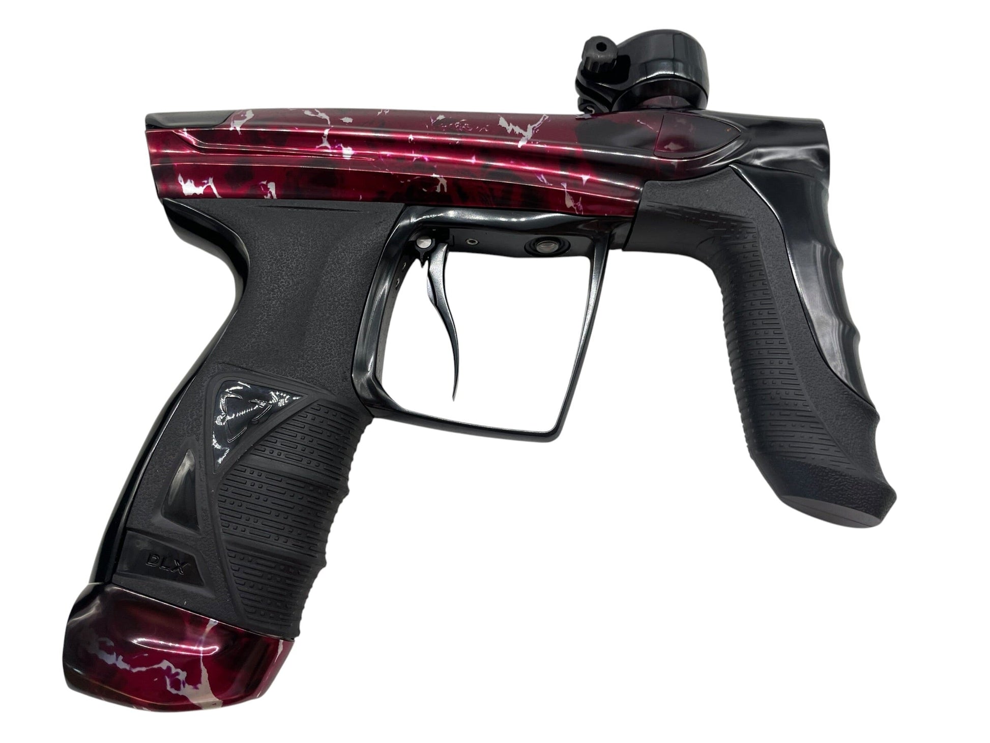 Used DLX Luxe Aire Red Crackle Paintball Gun Paintball Gun from CPXBrosPaintball Buy/Sell/Trade Paintball Markers, New Paintball Guns, Paintball Hoppers, Paintball Masks, and Hormesis Headbands