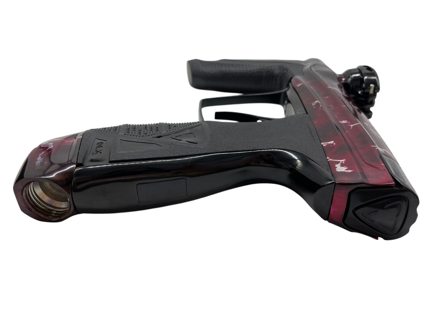 Used DLX Luxe Aire Red Crackle Paintball Gun Paintball Gun from CPXBrosPaintball Buy/Sell/Trade Paintball Markers, New Paintball Guns, Paintball Hoppers, Paintball Masks, and Hormesis Headbands